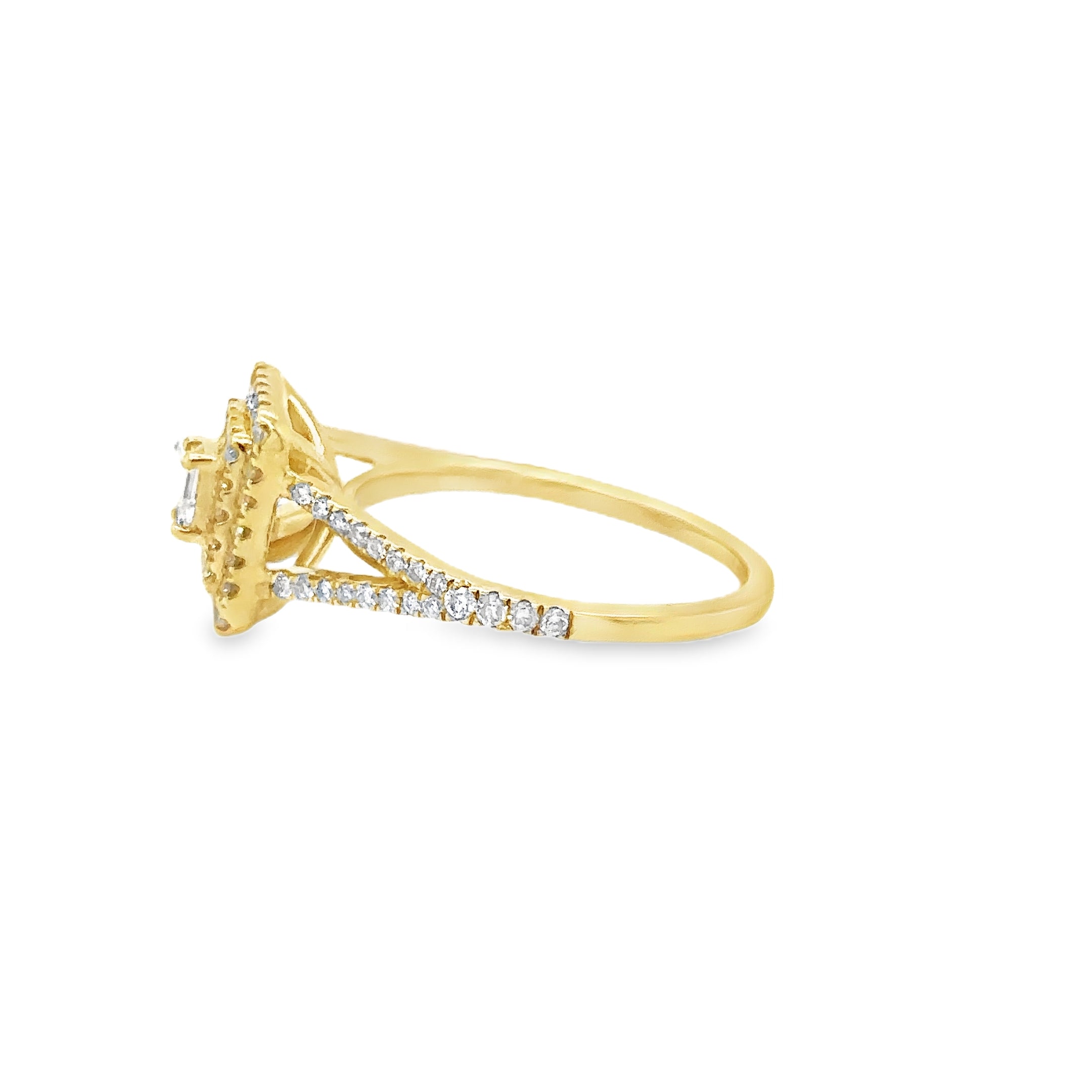 Anillo De Diamantes De Oro Amarillo De 14K 0.71 Ct.