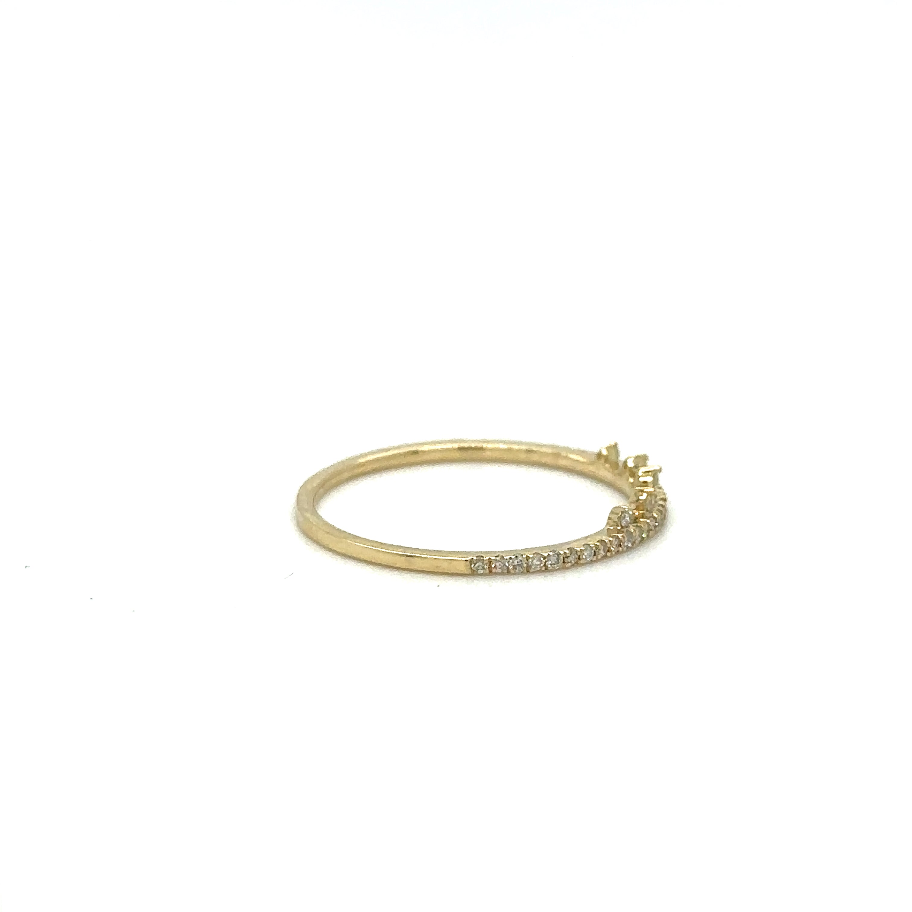 Anillo De Oro Amarillo Con Diamantes 0.14 Ct.