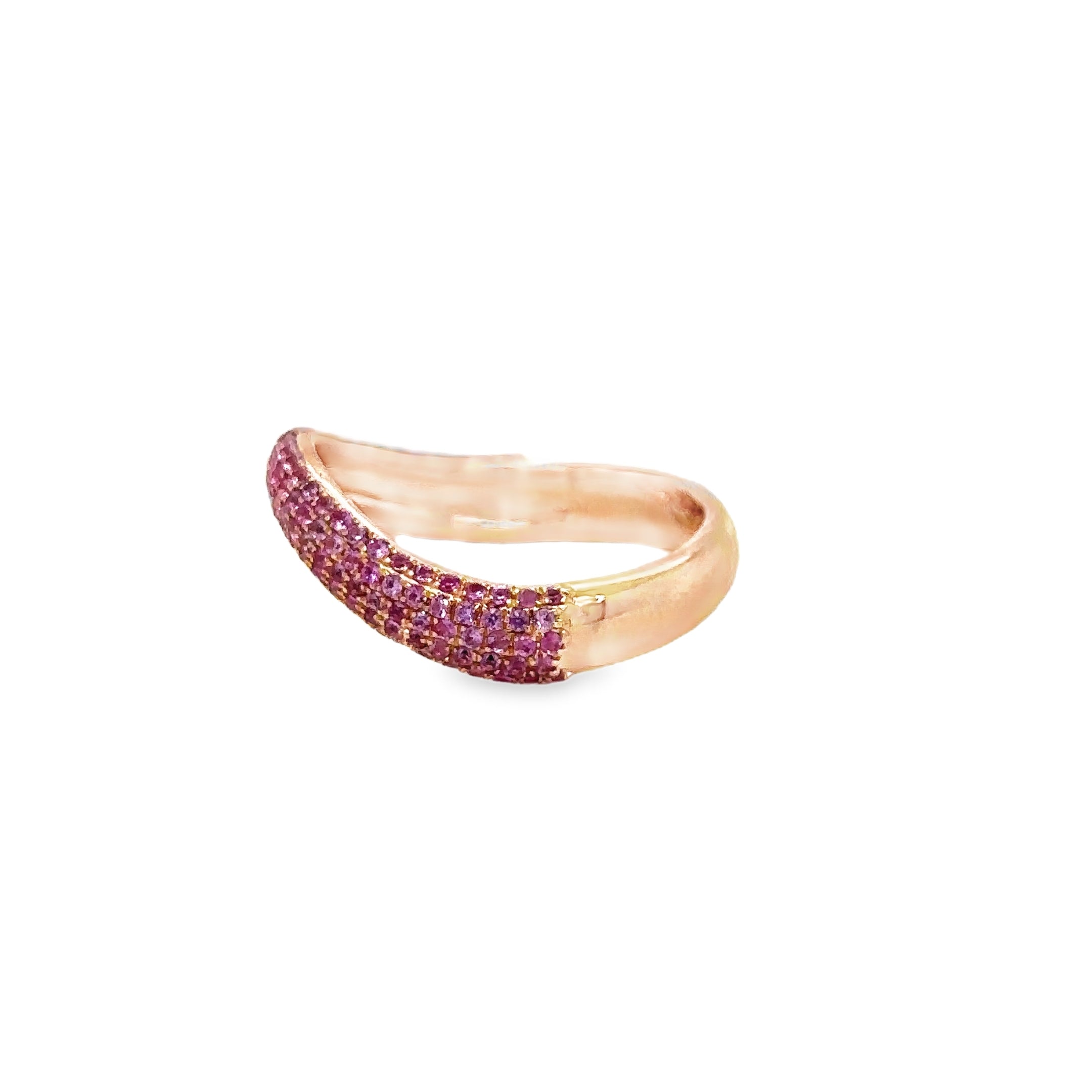 Anillo De Oro Rosa Zafiro De 14 K