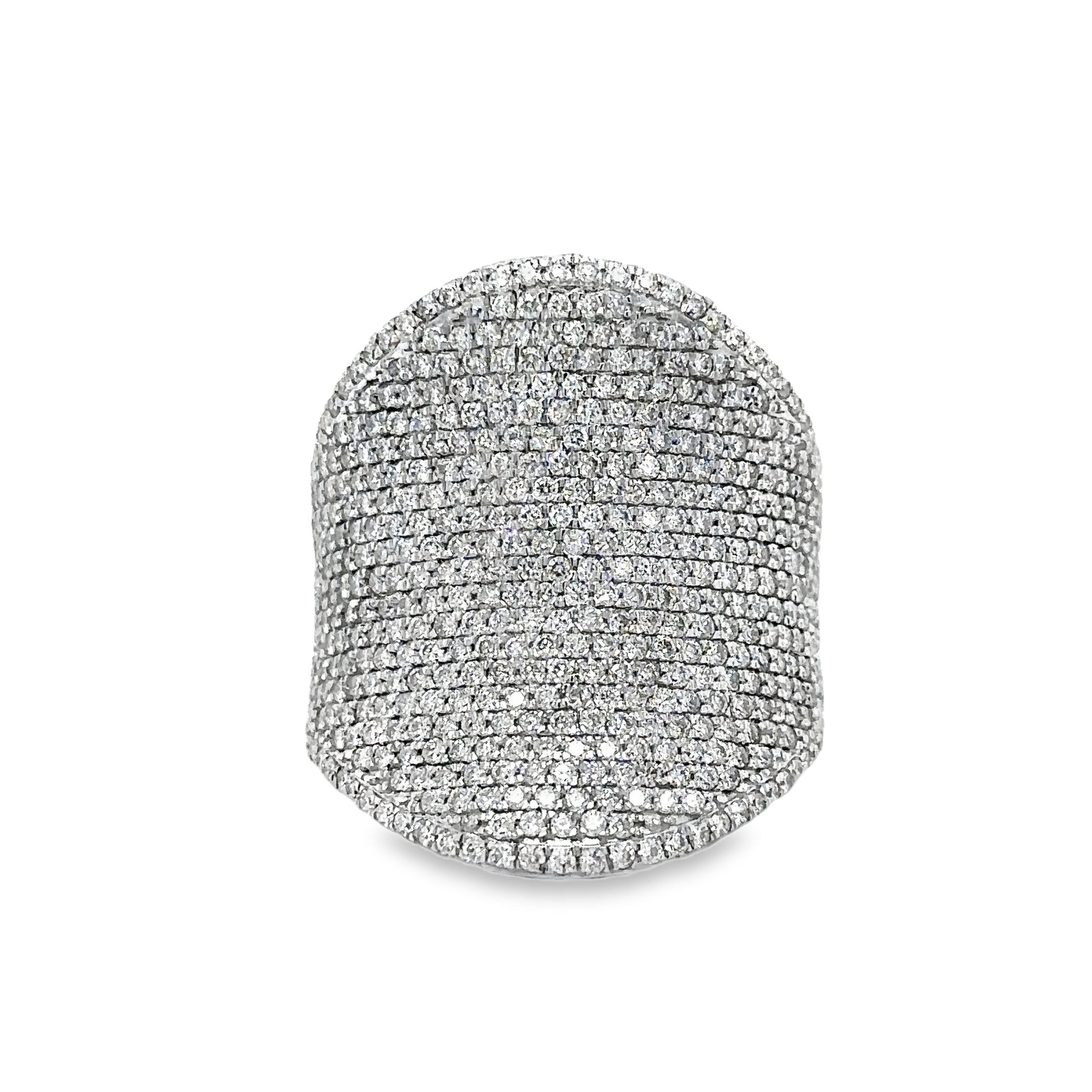 Anillo De Oro Blanco De 14 Quilates Y Diamantes 2.21 Ct.
