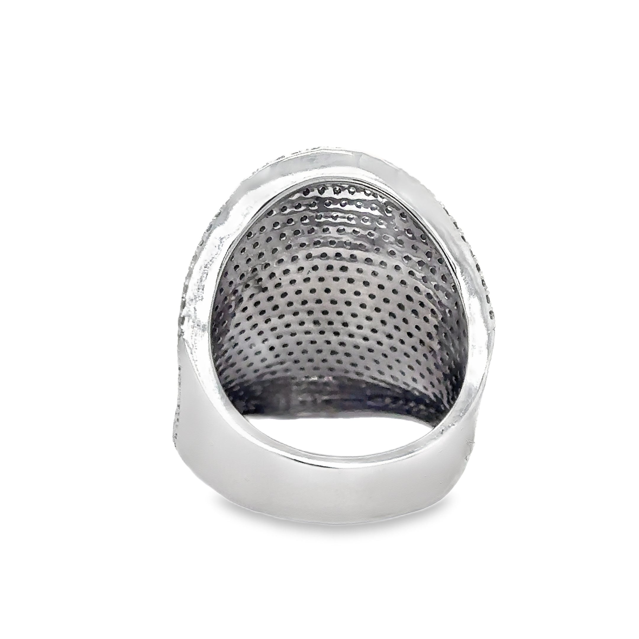 Anillo De Oro Blanco De 14 Quilates Y Diamantes 2.21 Ct.