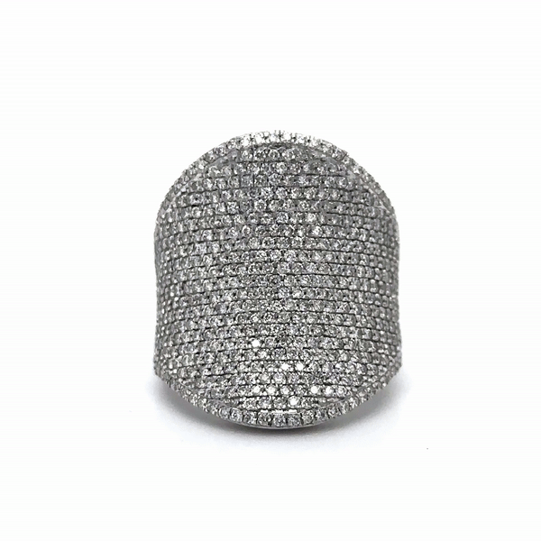Anillo De Oro Blanco De 14 Quilates Y Diamantes 2.21 Ct.