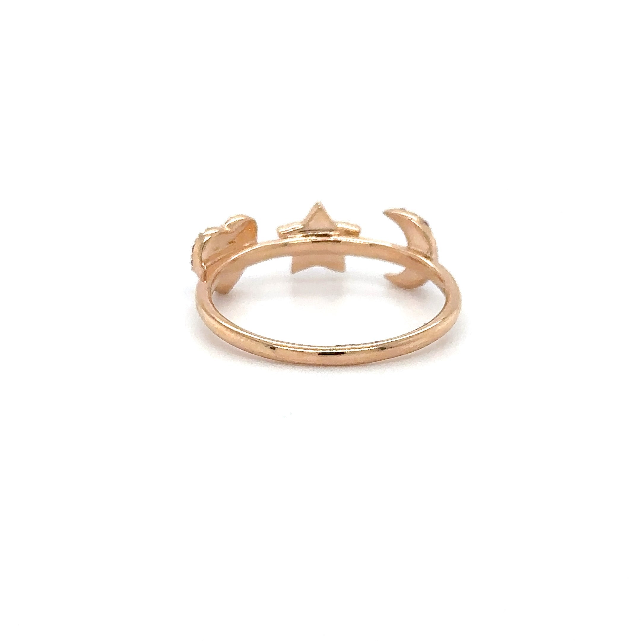 Anillo De Oro Rosa De 14 Quilates Zafiro Rosa 0.25 Ct.