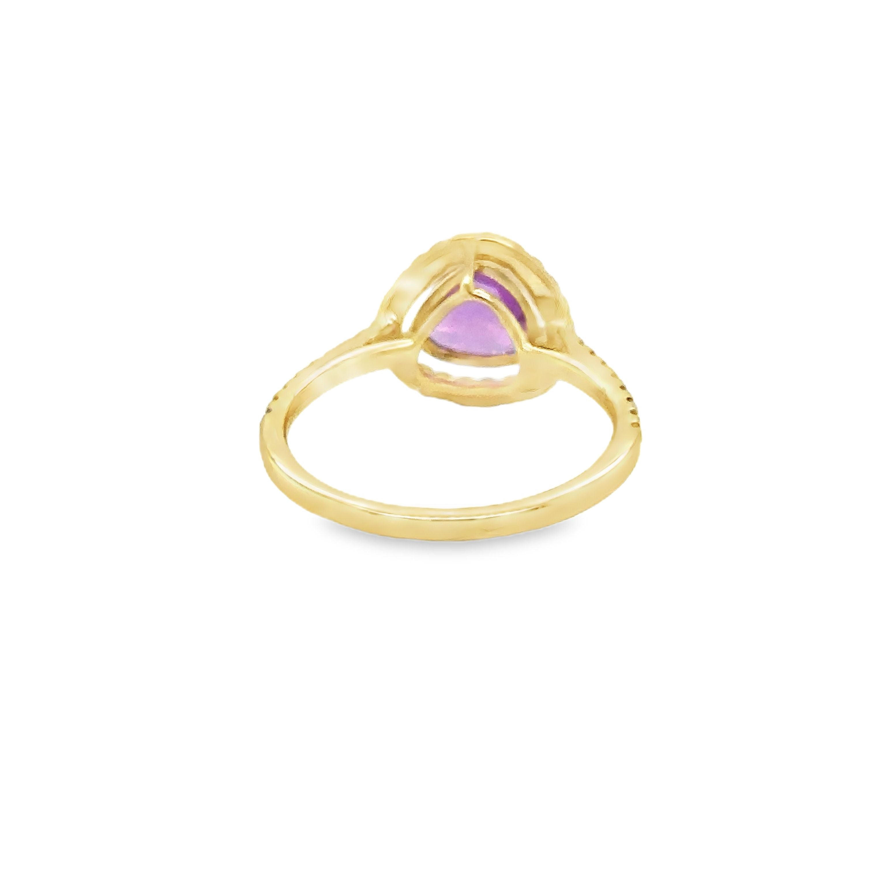 Anillo De Diamantes Y Zafiros Talla Rosa En Oro Amarillo De 14Kt 1.27 Ct.
