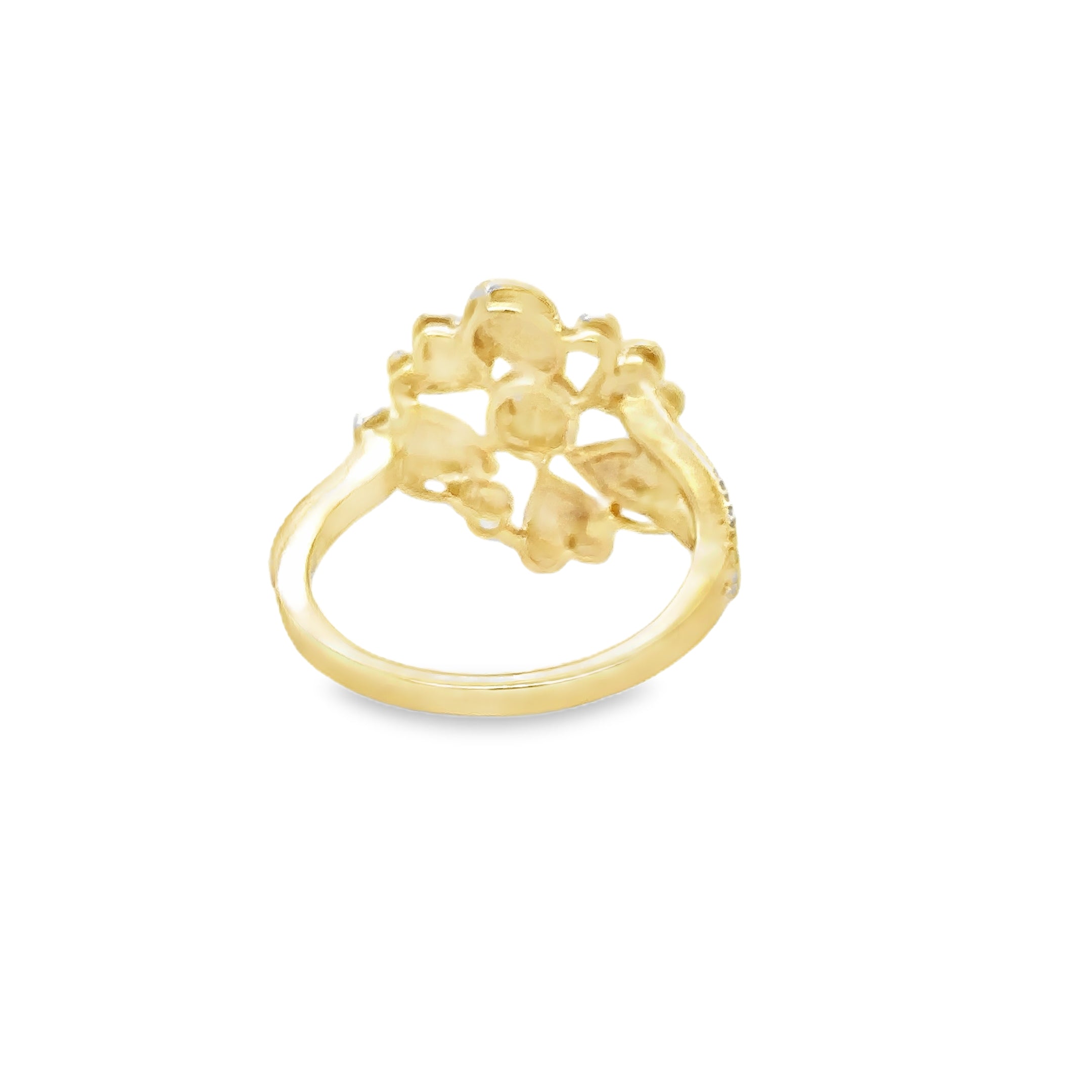 Anillo Con Diamantes De Oro Amarillo De 14K 0.37 Ct.