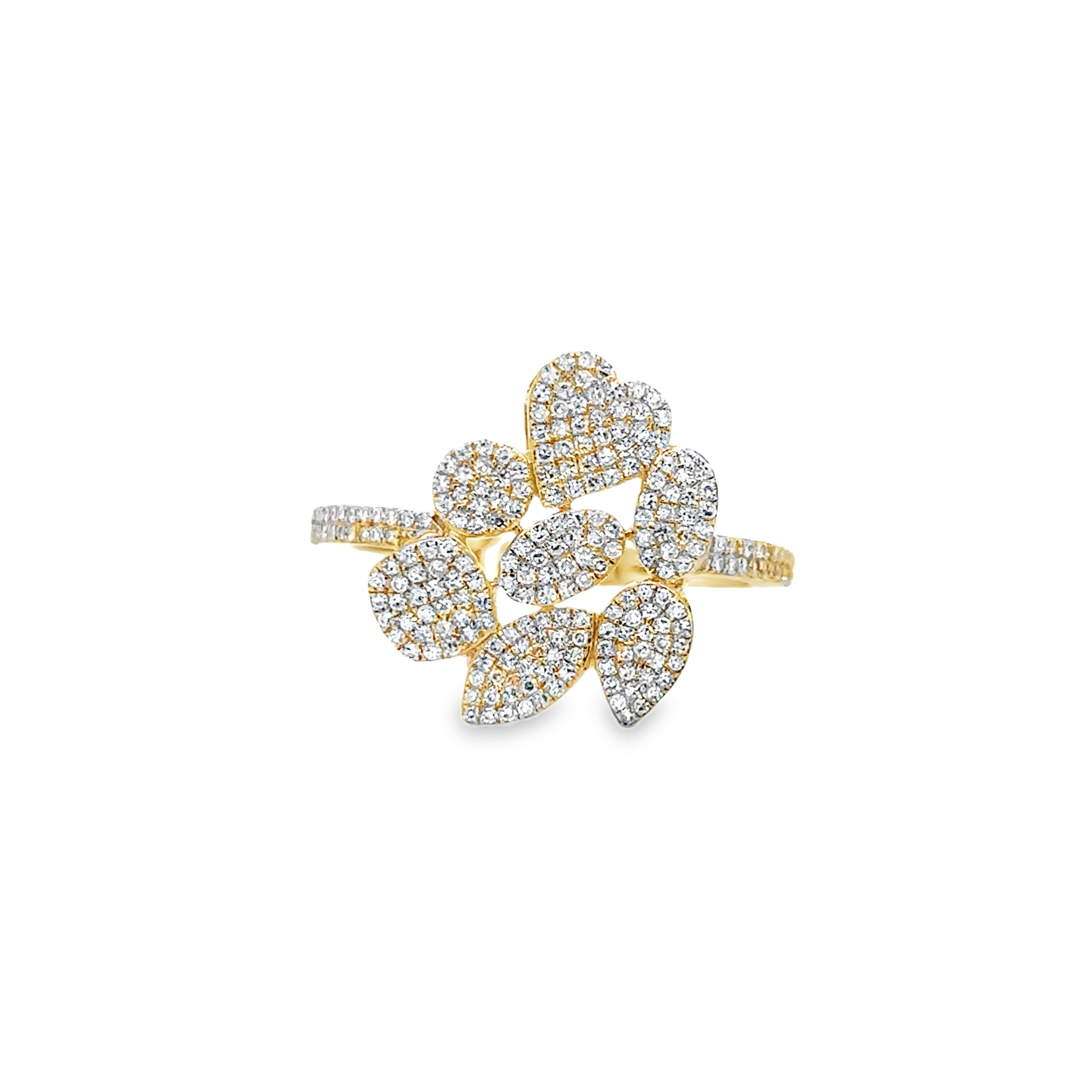 Anillo De Diamantes De Oro Amarillo De 14K 0.4 Ct.