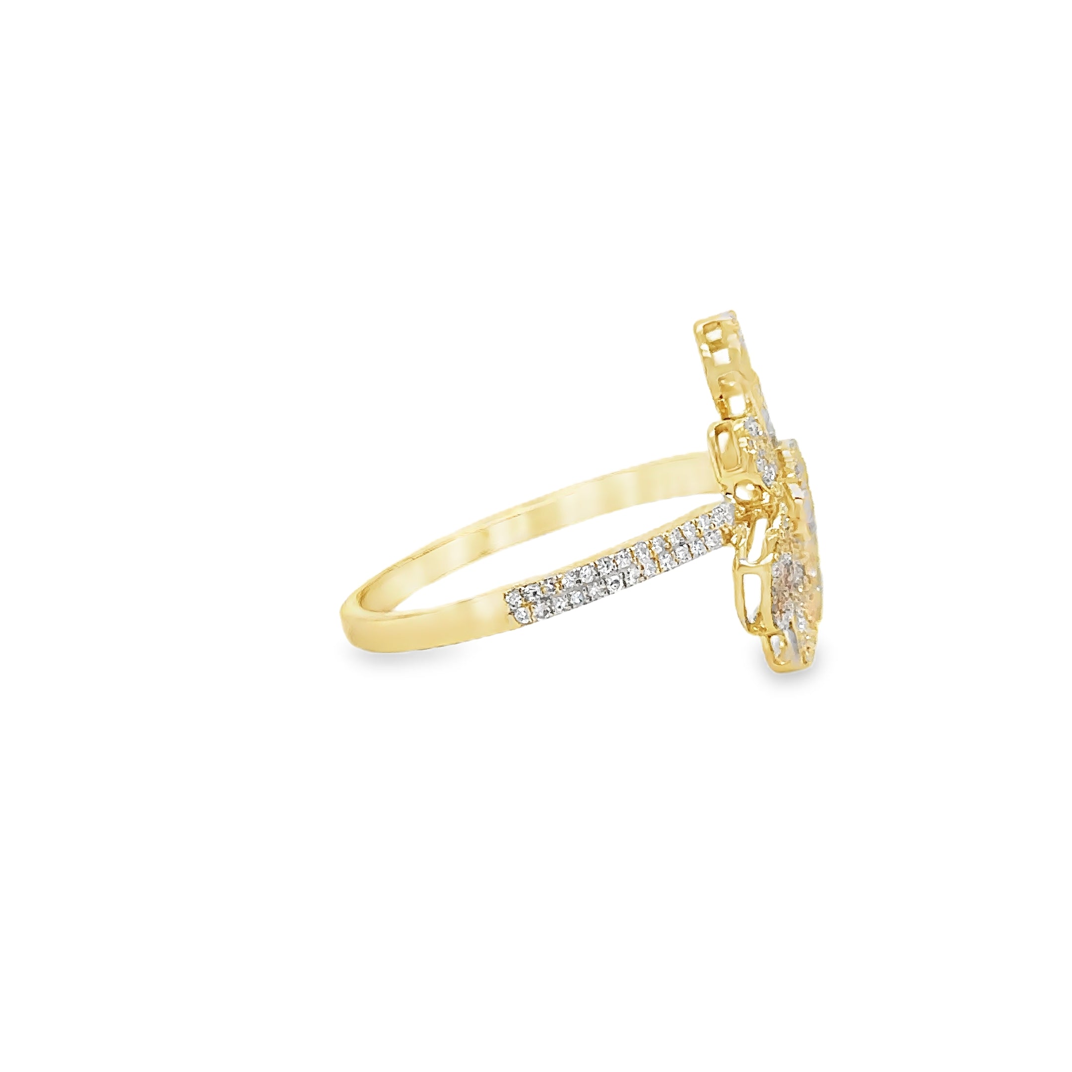 Anillo De Diamantes De Oro Amarillo De 14K 0.4 Ct.