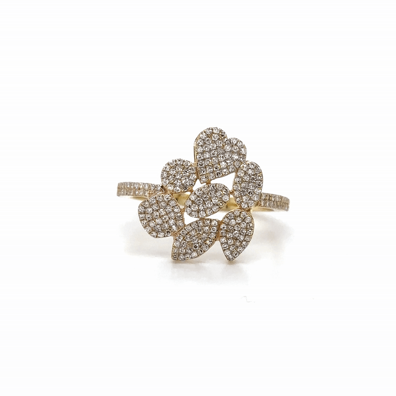 Anillo De Diamantes De Oro Amarillo De 14K 0.4 Ct.