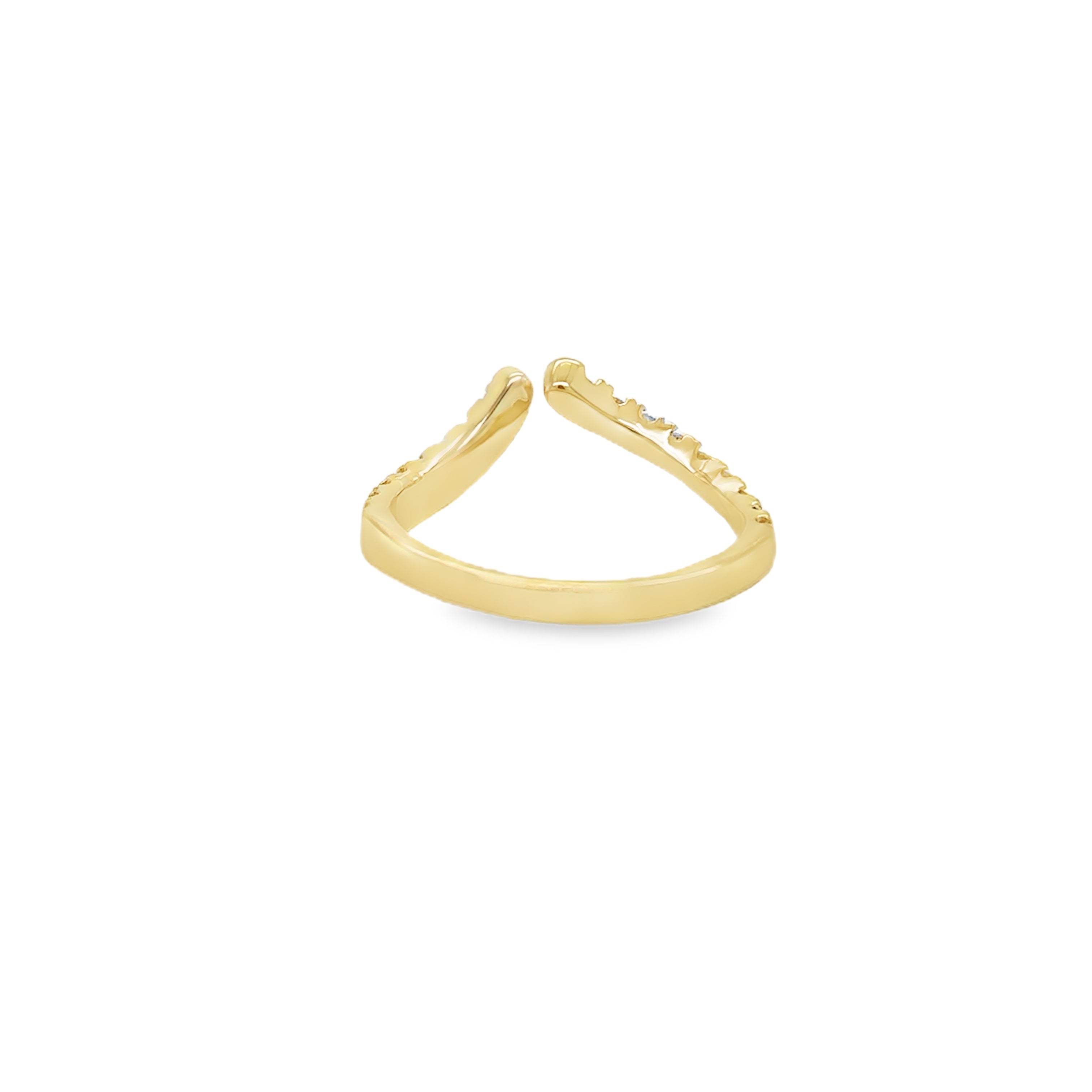 Anillo De Diamantes Envolvente De Oro Amarillo De 14 Kt