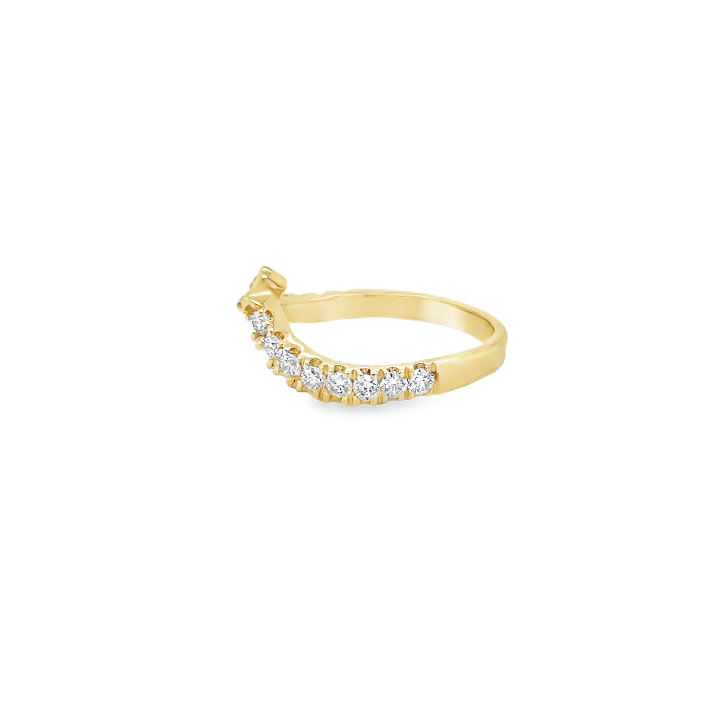 Anillo De Diamantes Envolvente De Oro Amarillo De 14 Kt