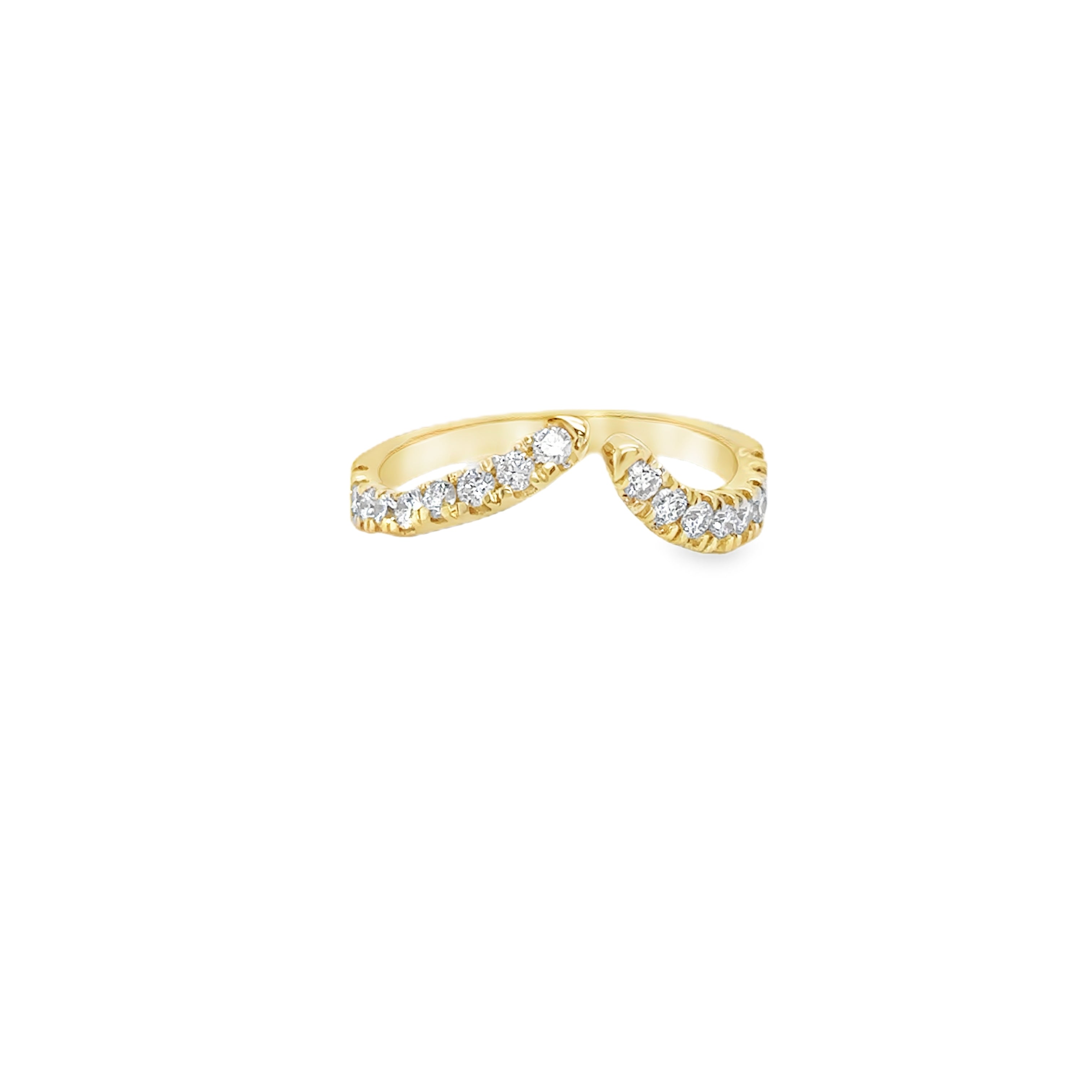 Anillo De Diamantes Envolvente De Oro Amarillo De 14 Kt