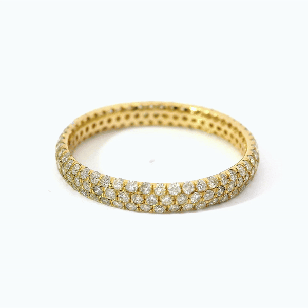 Anillo De Diamantes De Oro Amarillo De 14Kt0.88 Ct.