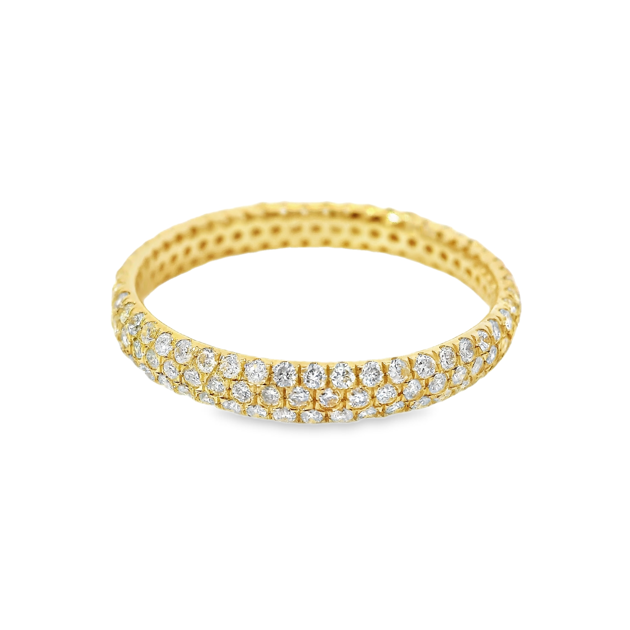 Anillo De Diamantes De Oro Amarillo De 14Kt0.88 Ct.