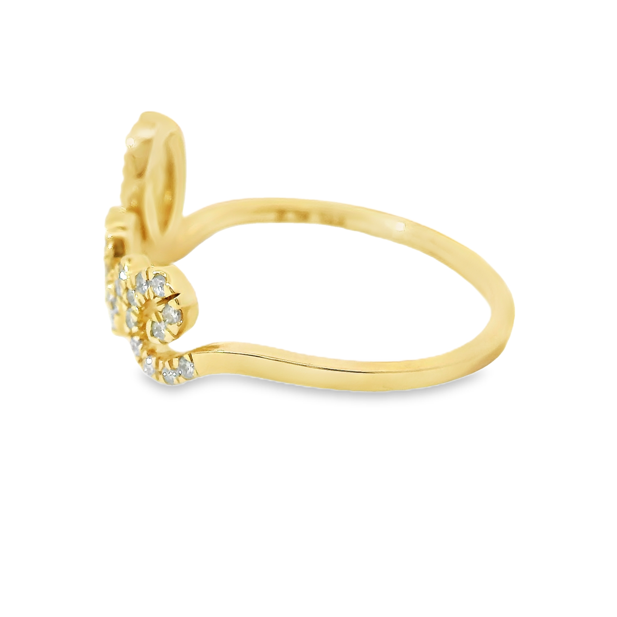 Anillo Love De Oro Amarillo De 14K 0.19 Ct.