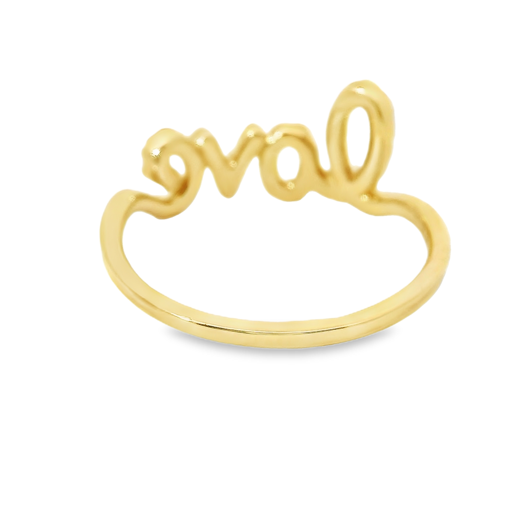 Anillo Love De Oro Amarillo De 14K 0.19 Ct.