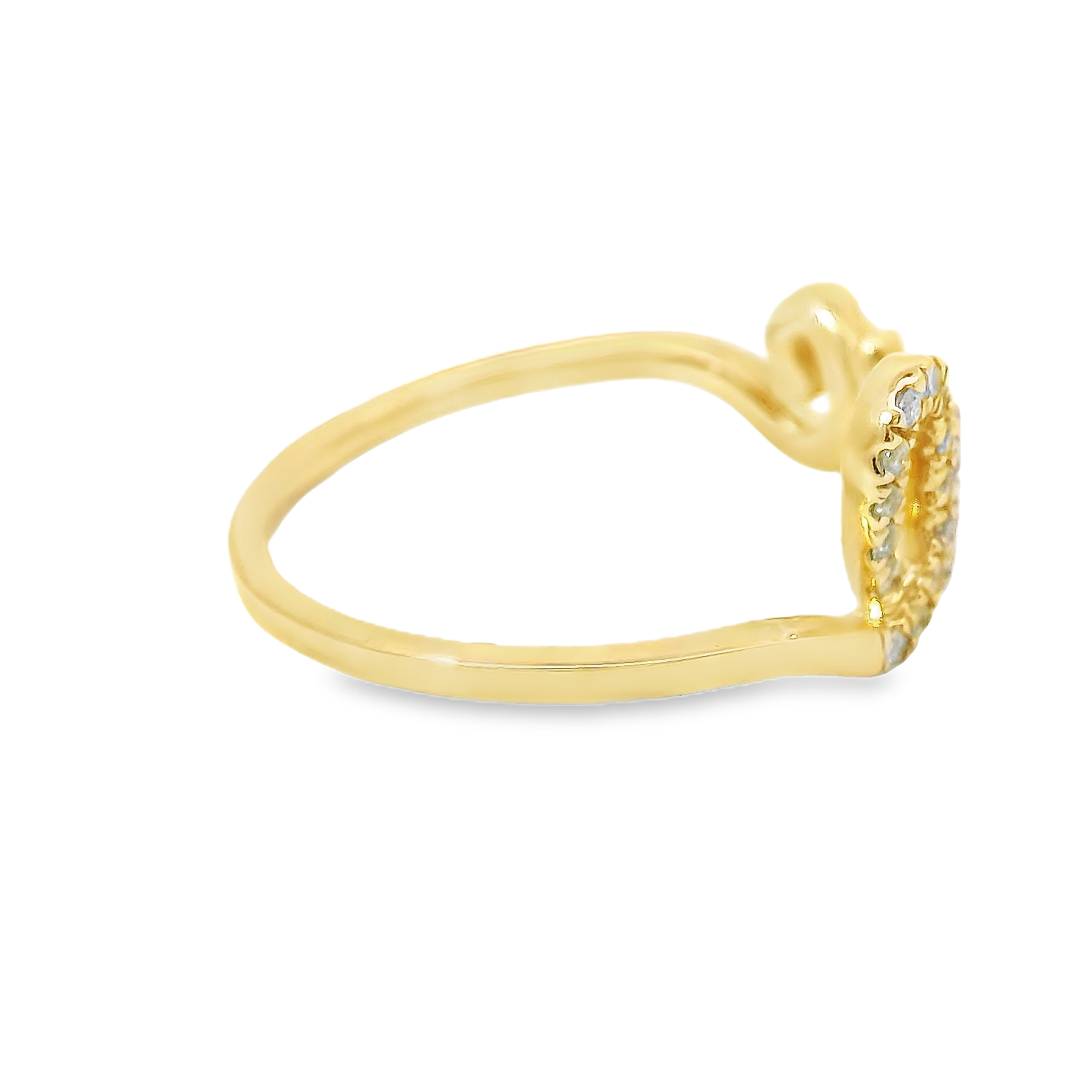 Anillo Love De Oro Amarillo De 14K 0.19 Ct.