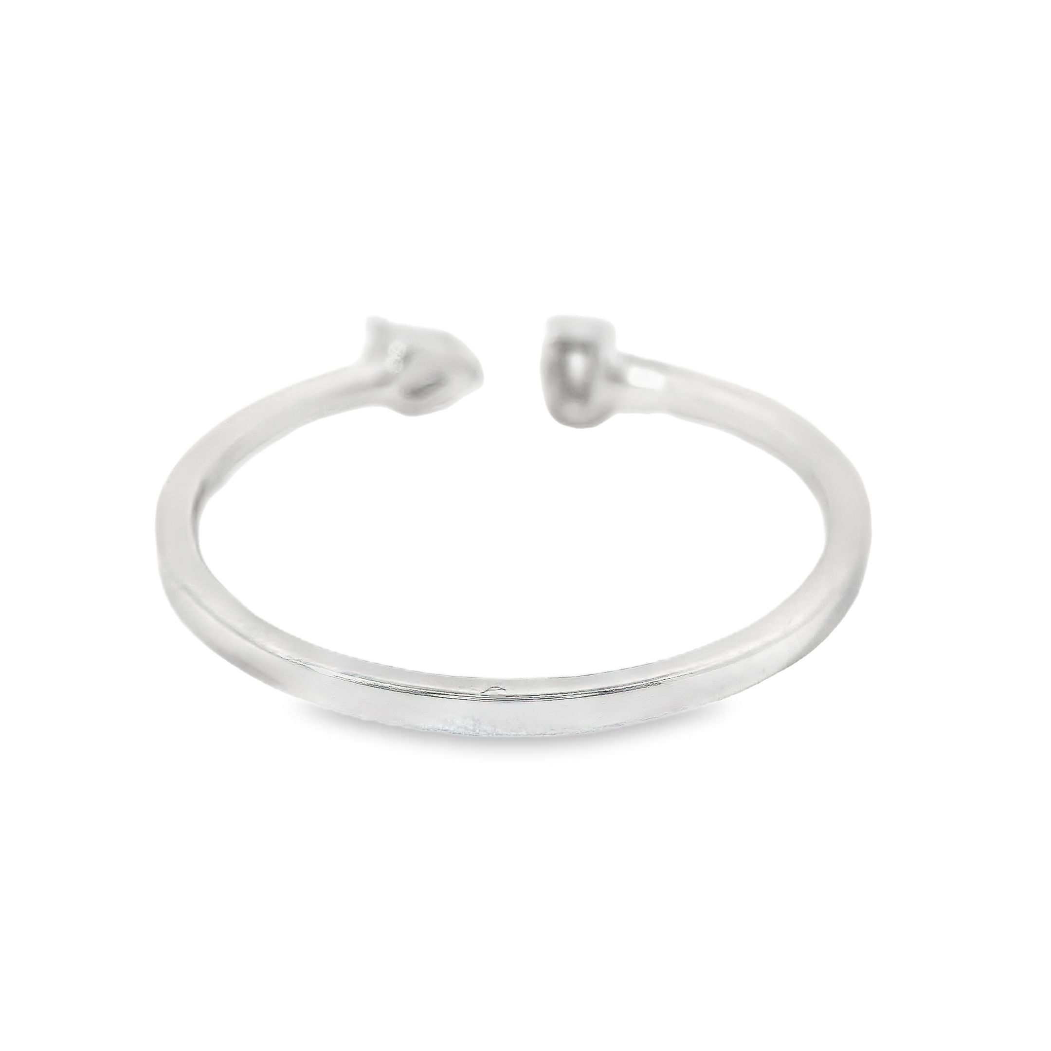 Anillo De Oro Blanco De 14 Quilates Y Diamantes 0.07 Ct.