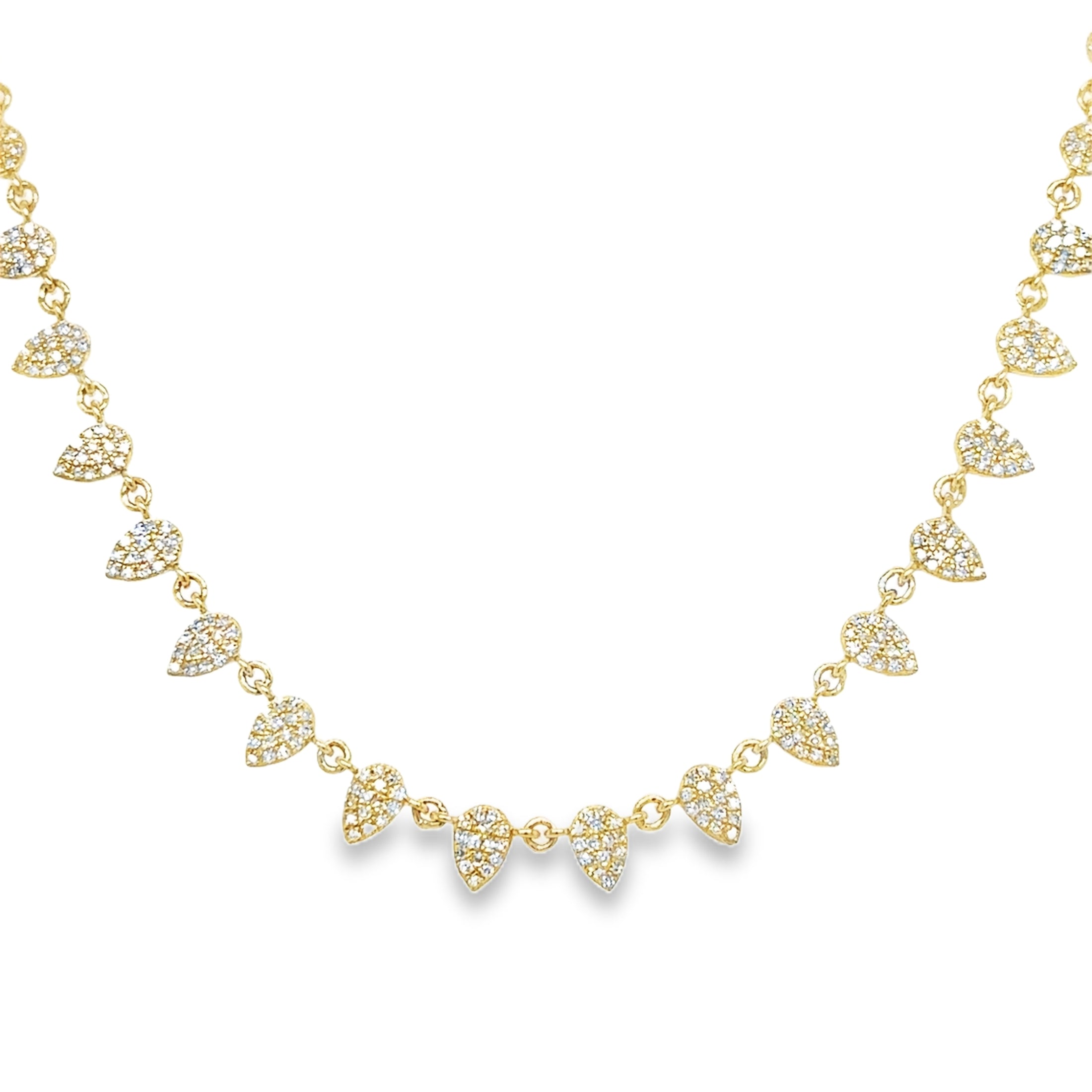 14K Yellow Gold Diamond Necklace, 0.87 TCW