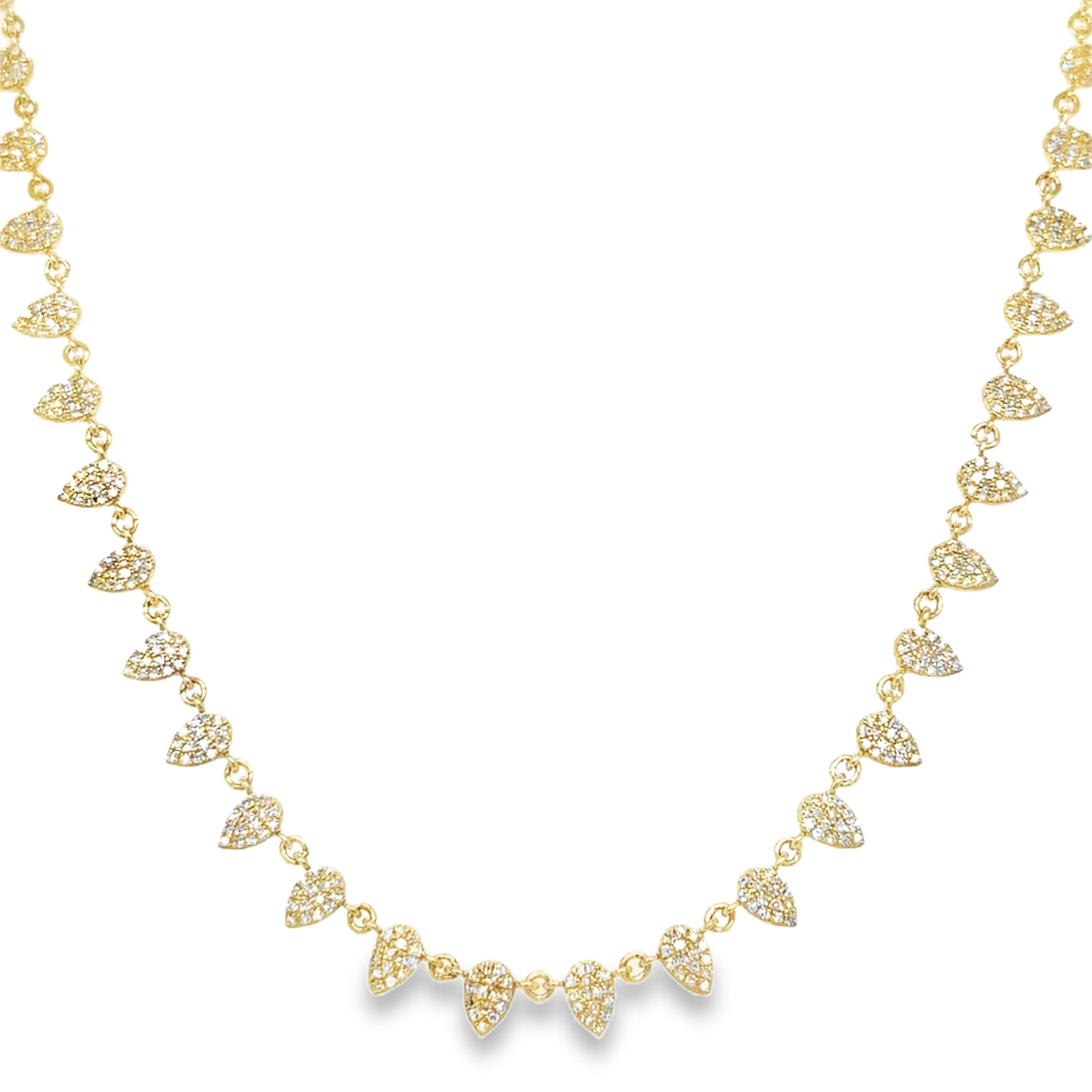 14K Yellow Gold Diamond Necklace, 0.87 TCW