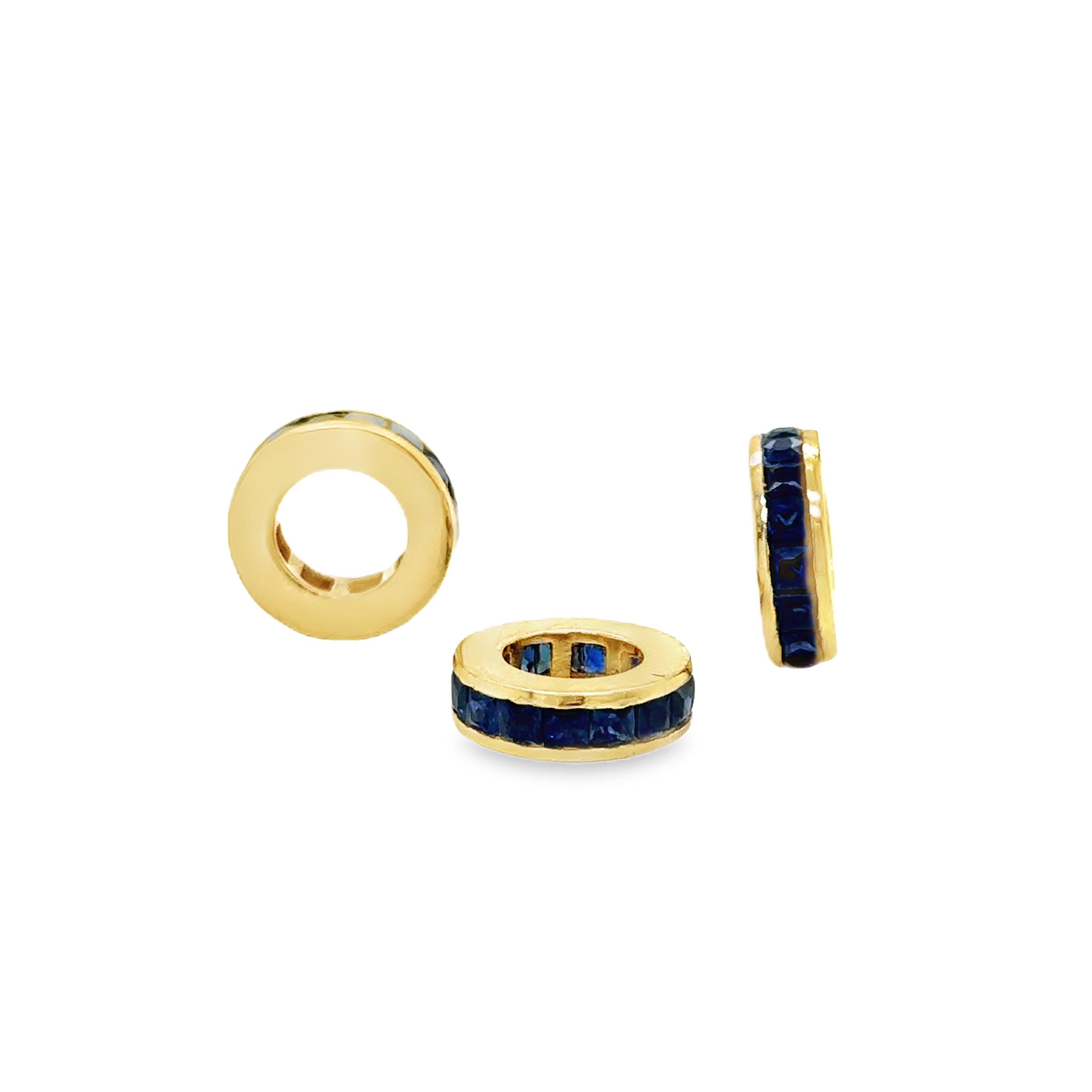 Colgante Redondo De Zafiro De Oro Amarillo De 14Kt 0.67 Ct.