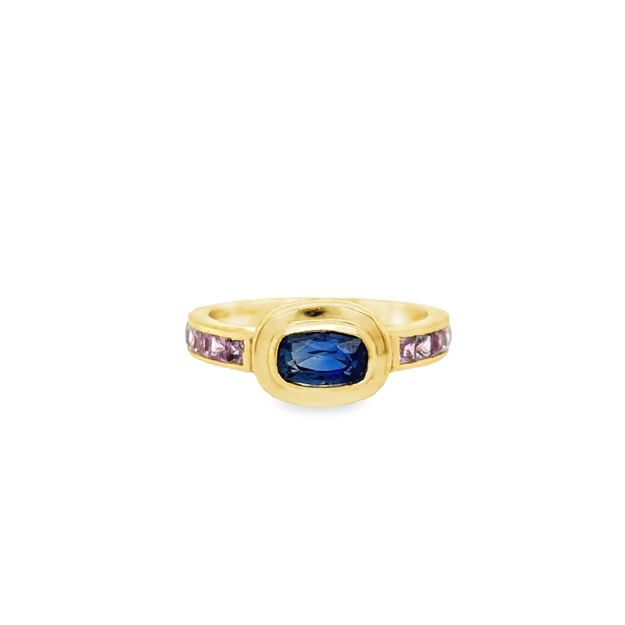 Anillo De Zafiro De Oro Amarillo De 14Kt 1.7 Ct.