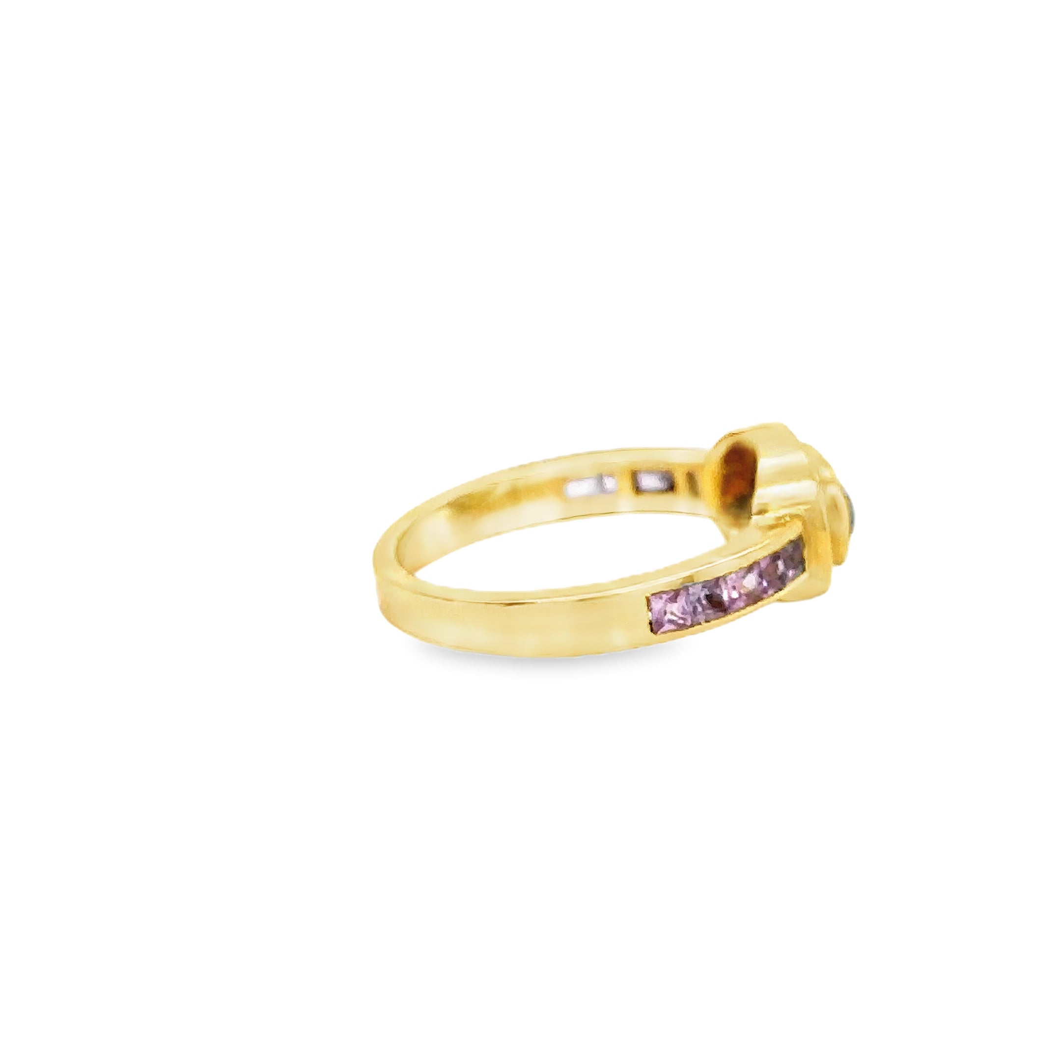 Anillo De Zafiro De Oro Amarillo De 14Kt 1.7 Ct.