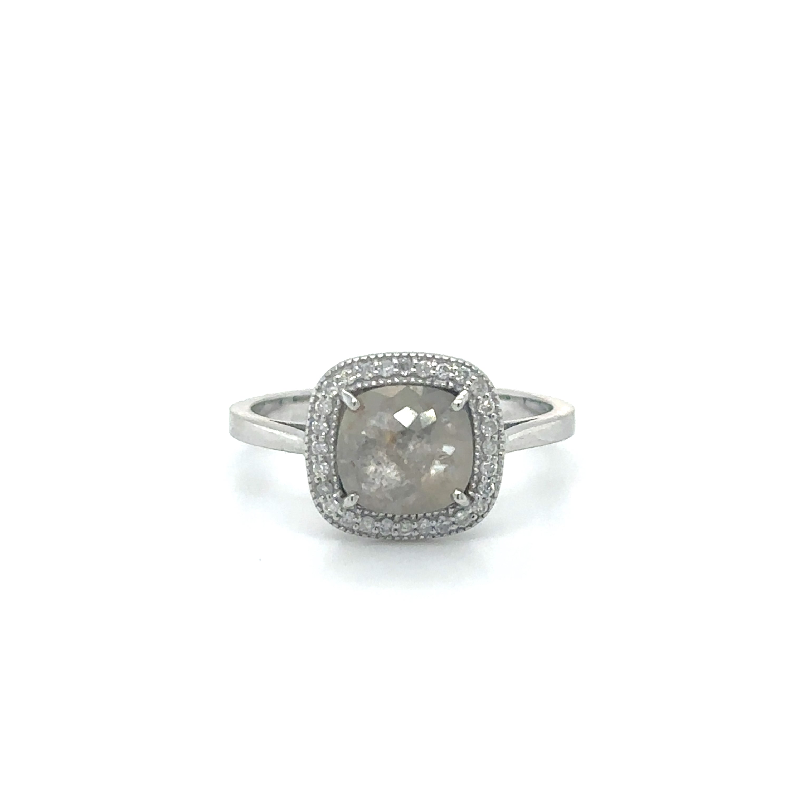 Anillo De Diamantes De Fantasía De Oro Blanco De 14K 1.41 Ct.