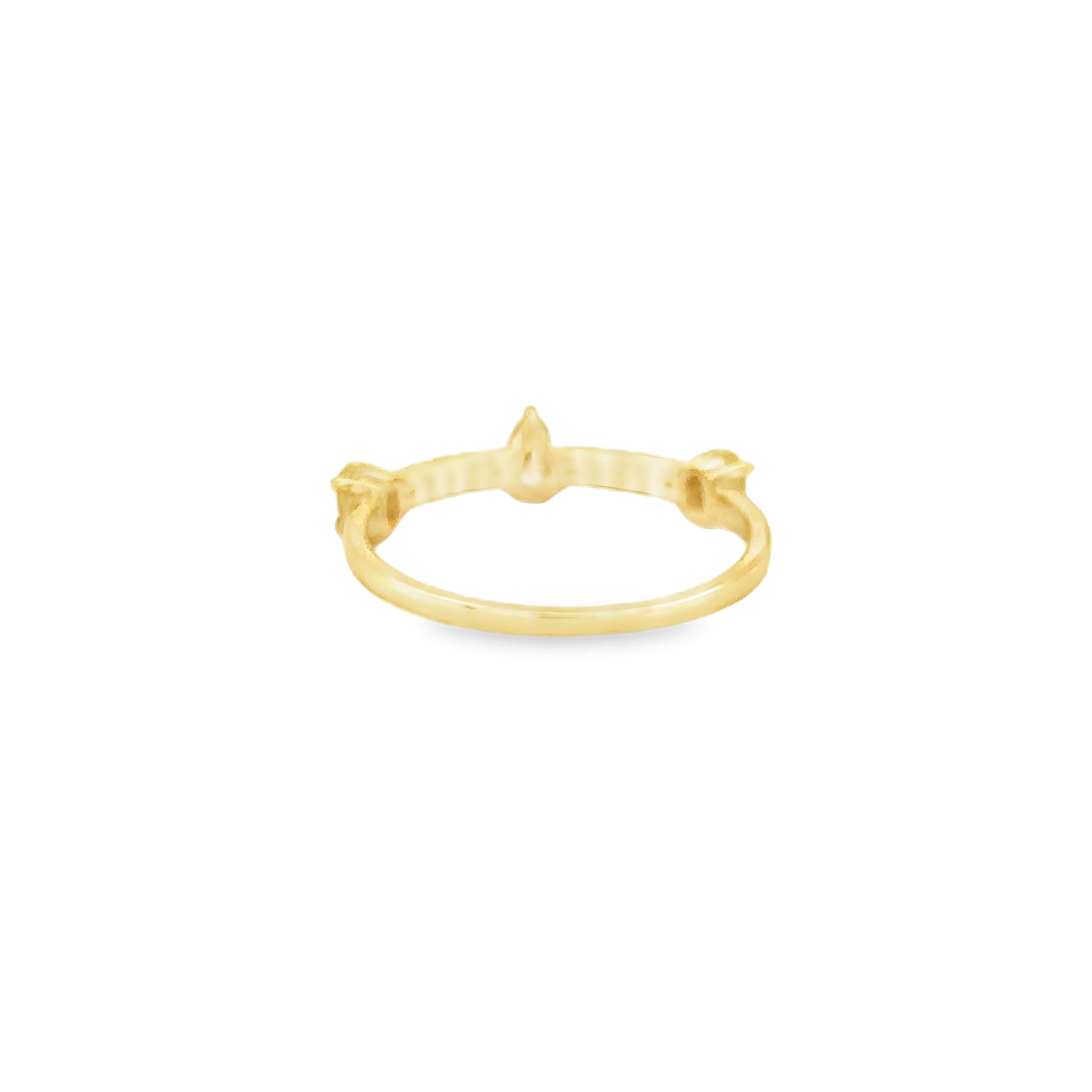 Anillo De Oro Amarillo De 18 K Con Diamantes  0.48 TCW.