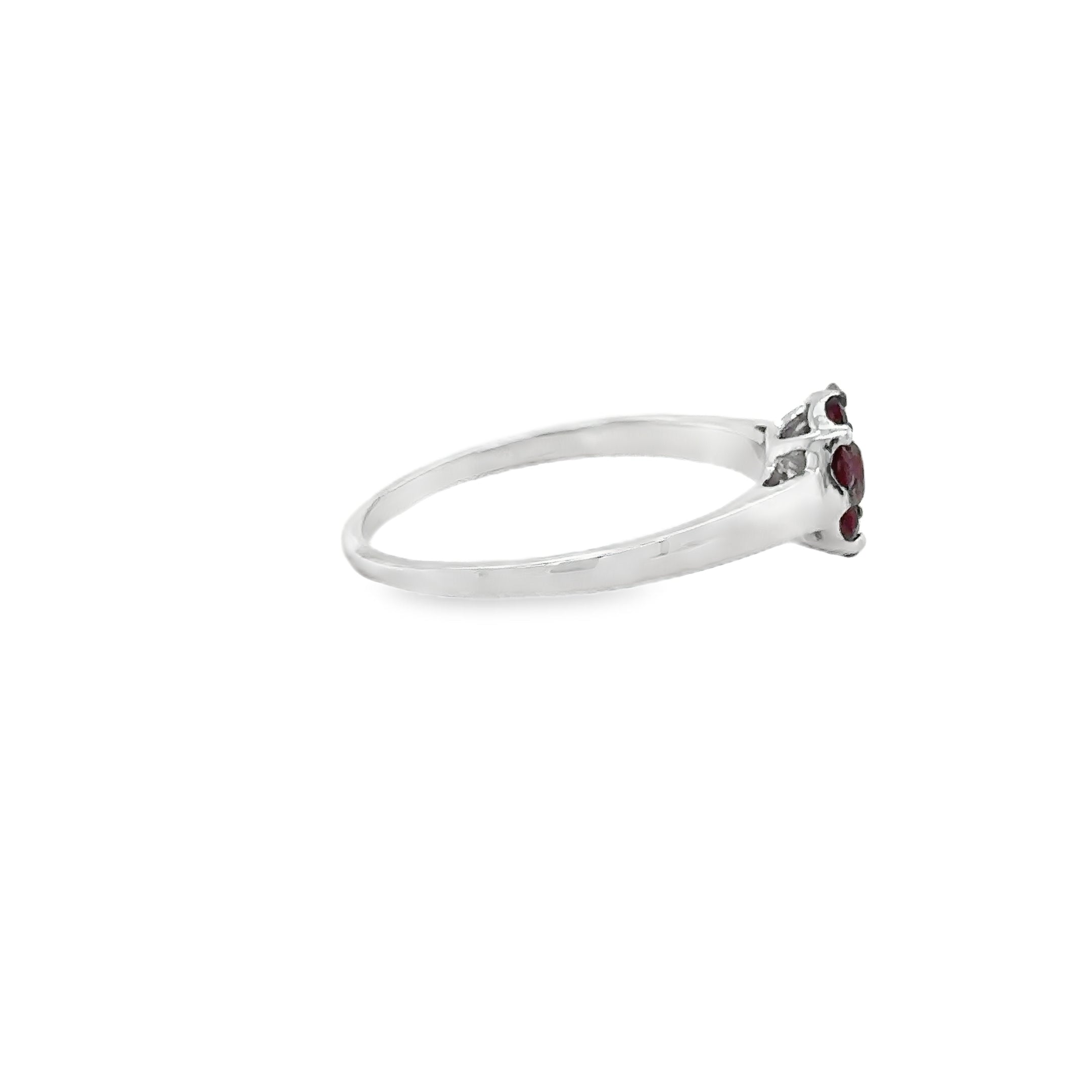 Anillo Rubí Oro Blanco De 18 Kt 0.62 Ct.