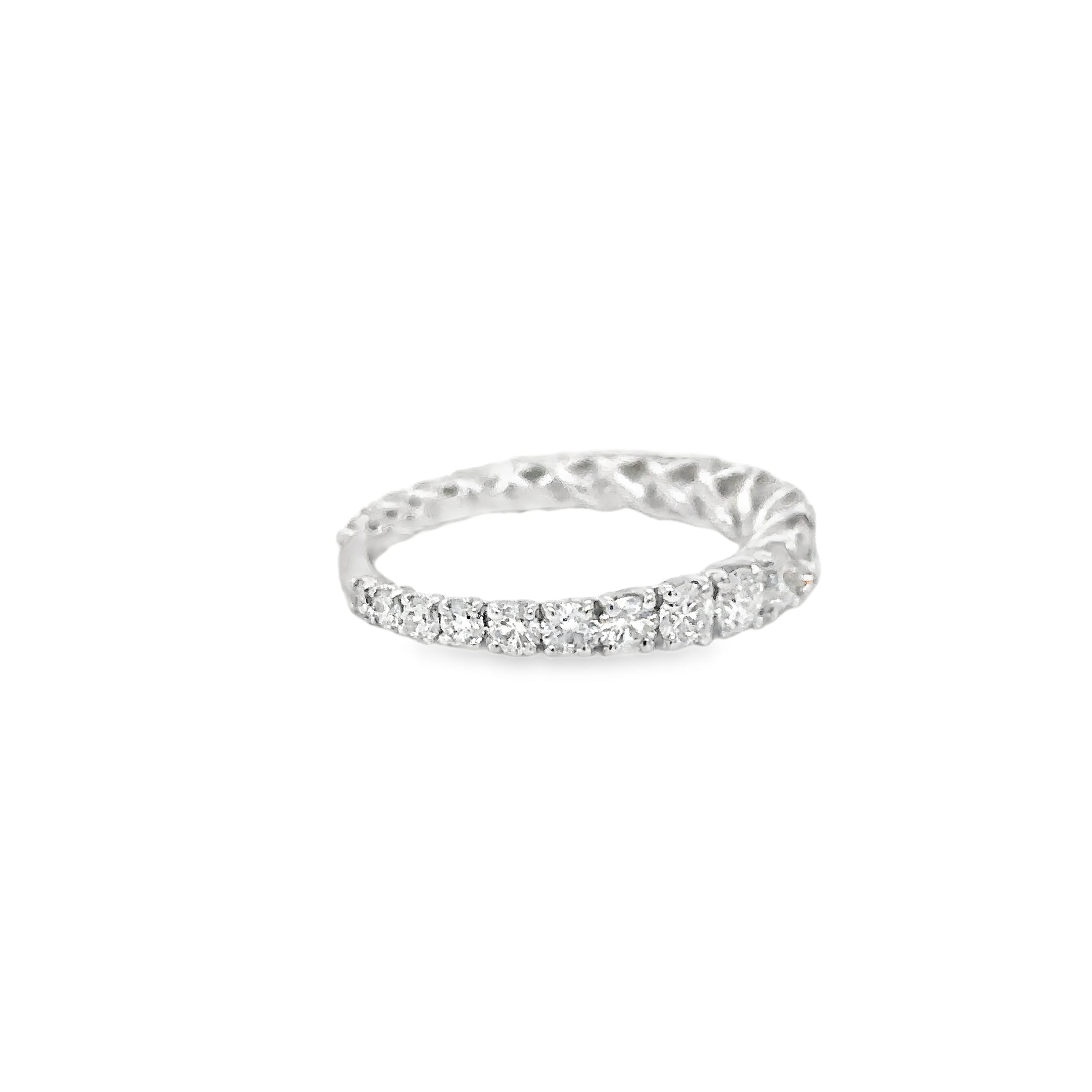 Anillo De Diamantes De Oro Blanco De 18