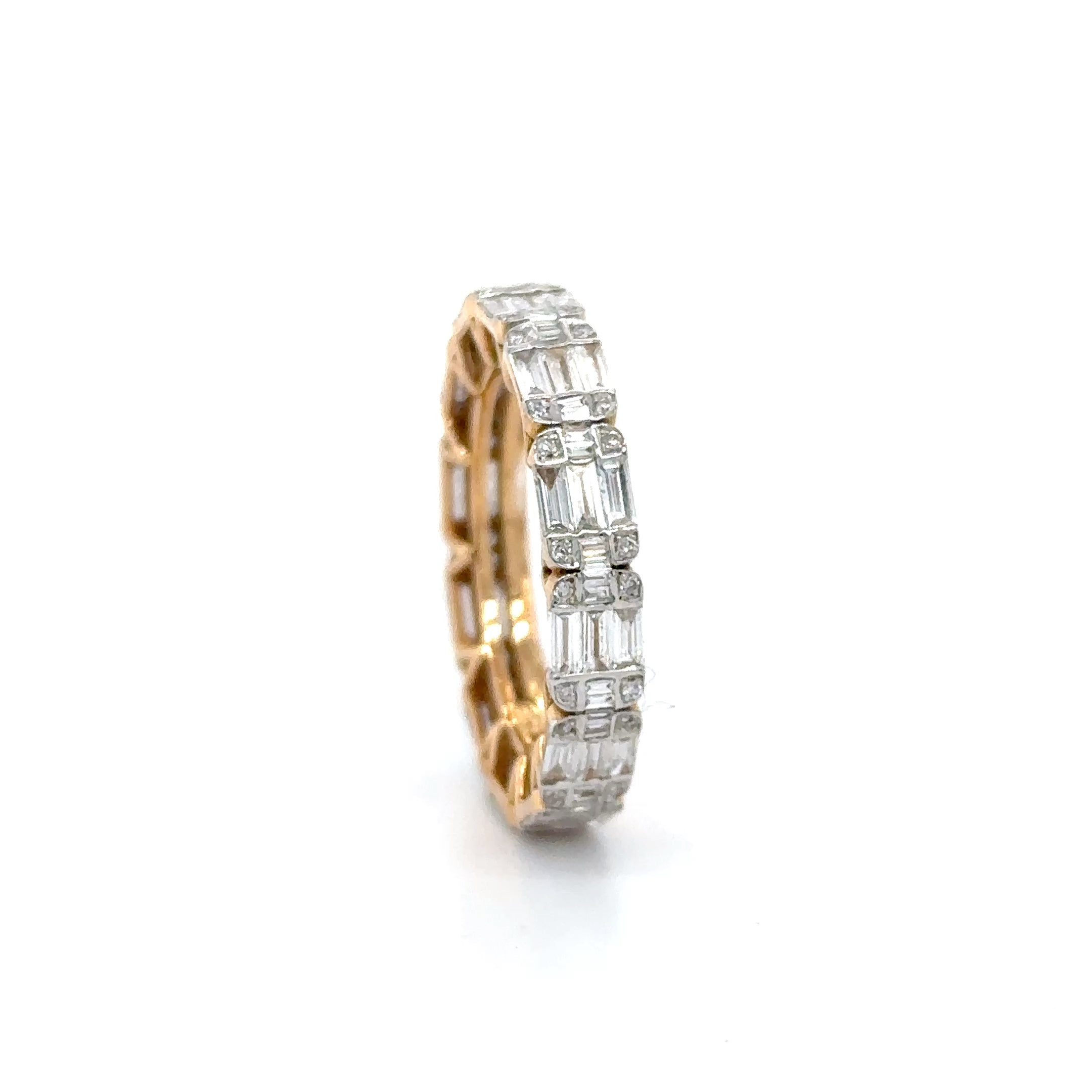 Anillo De Diamantes De Oro Rosa De 18 Kt 1.52 Ct.