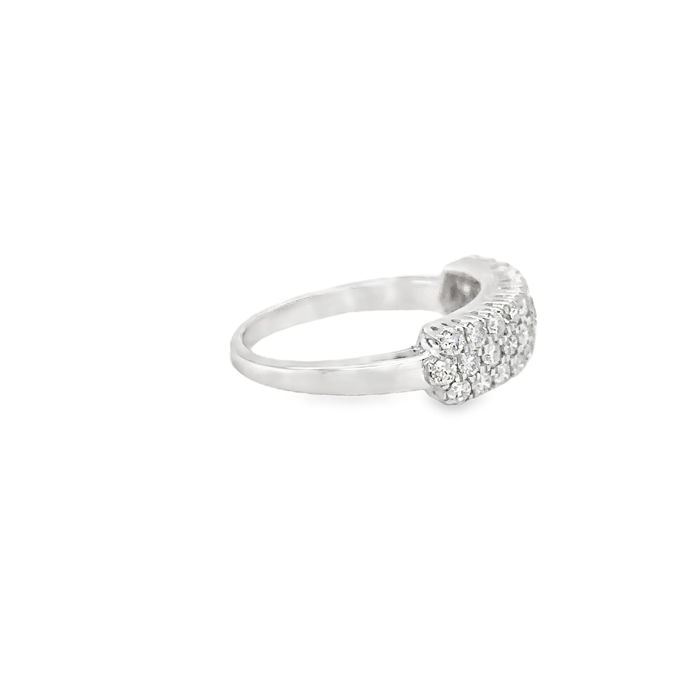 Anillo De Diamantes De Oro Blanco De 18 K