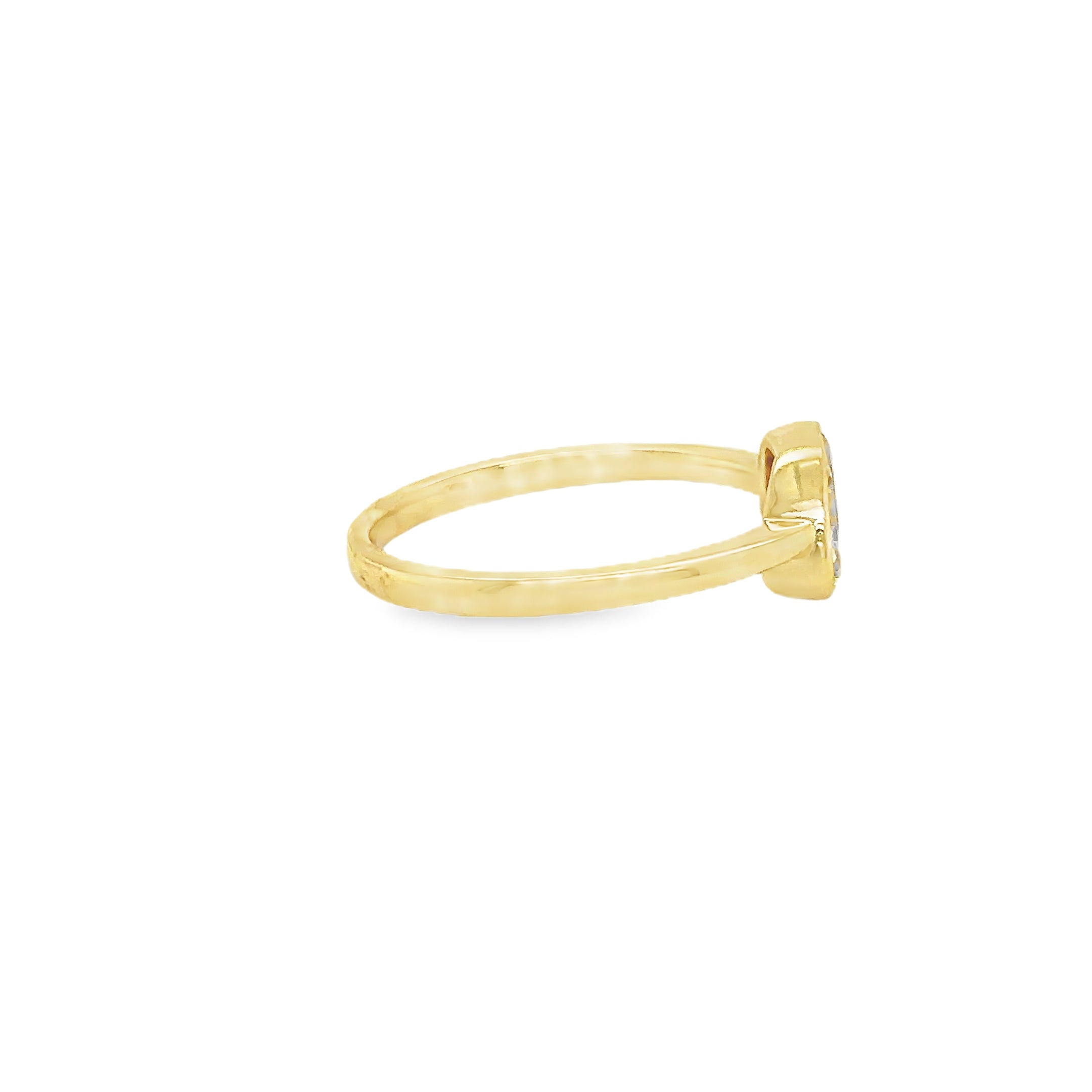 Anillo De Oro Amarillo De 14 K Con Rubí Y Diamantes Amarillos