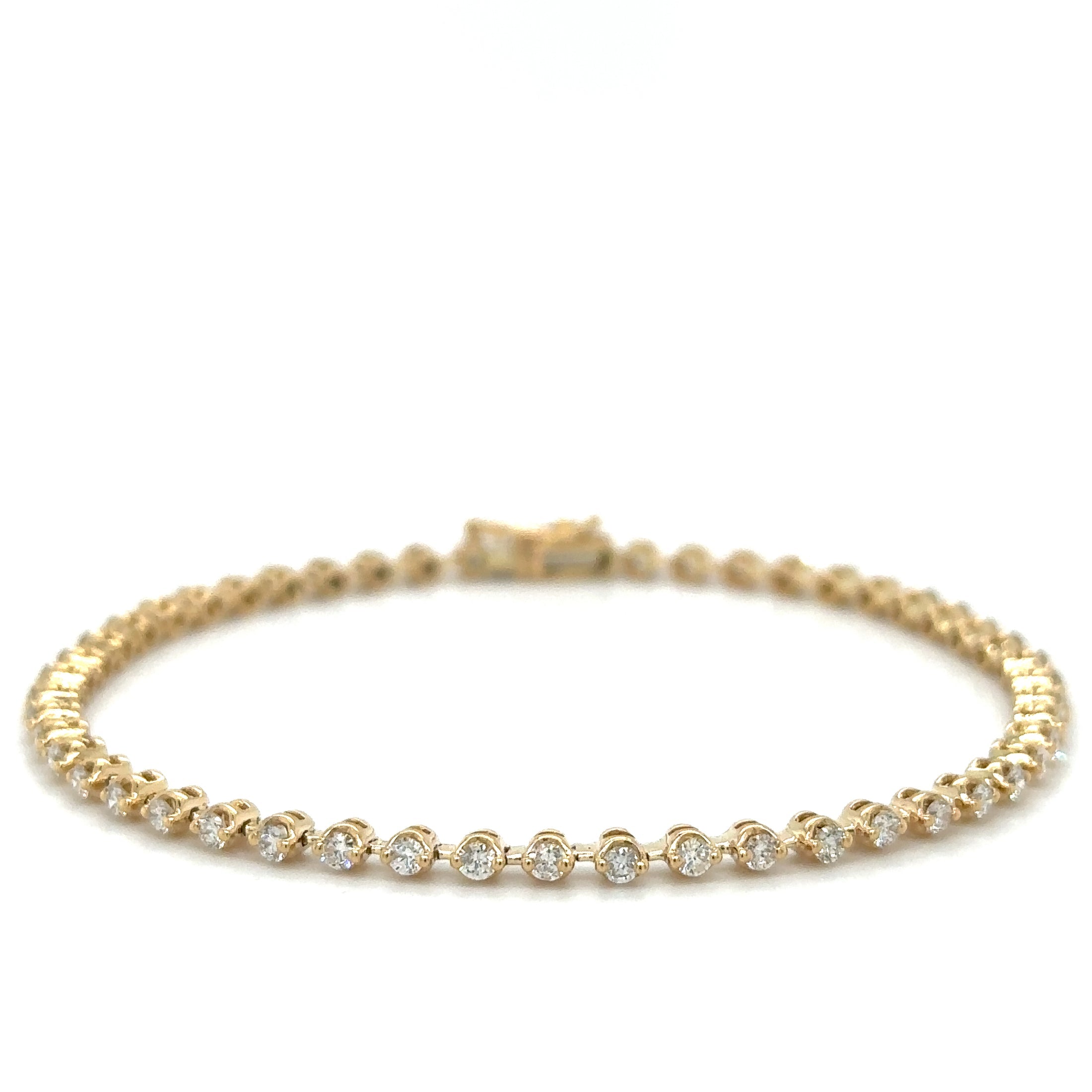 Pulsera Tennis de Diamante 1.64 CT. en Oro Amarillo de 14K