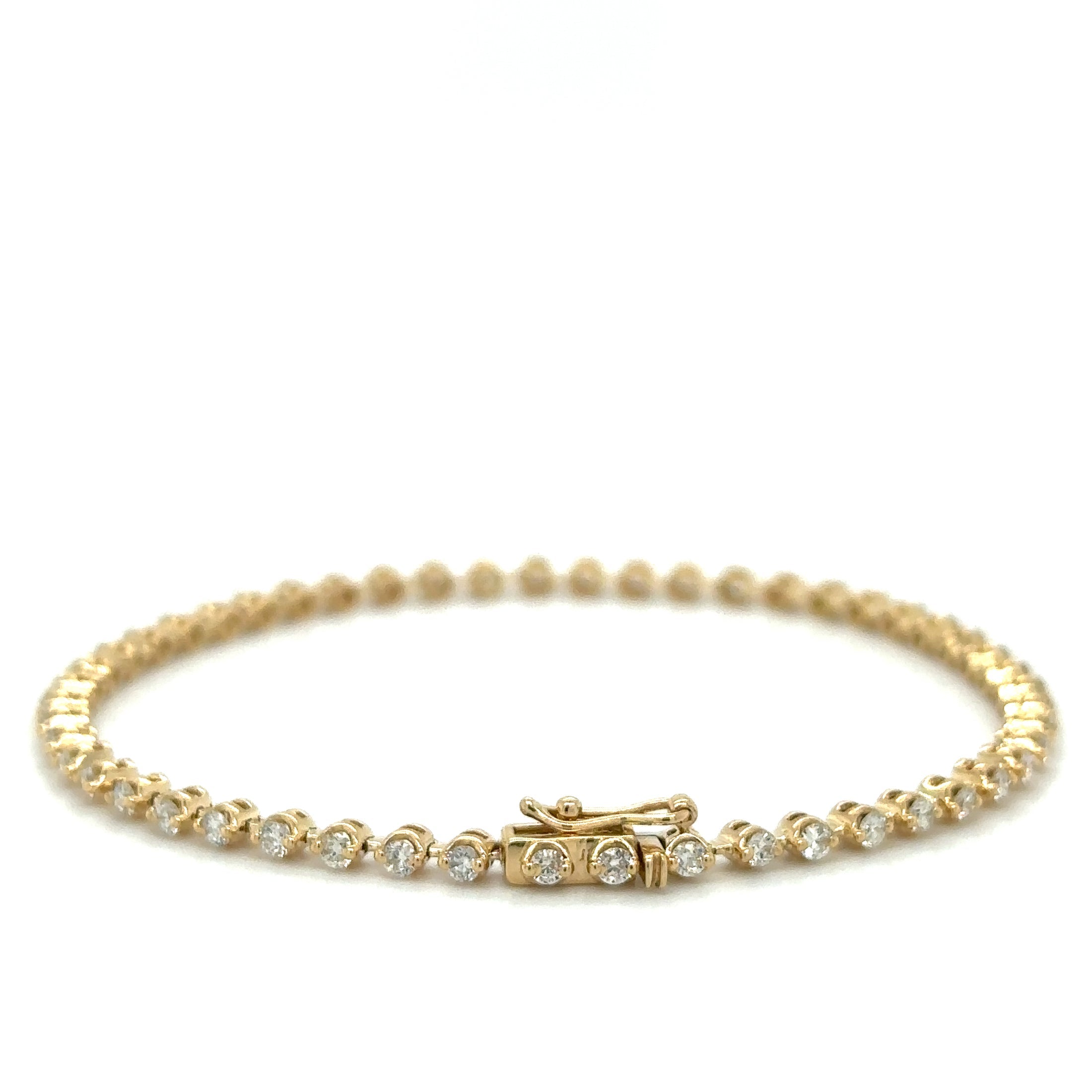 Pulsera Tennis de Diamante 1.64 CT. en Oro Amarillo de 14K