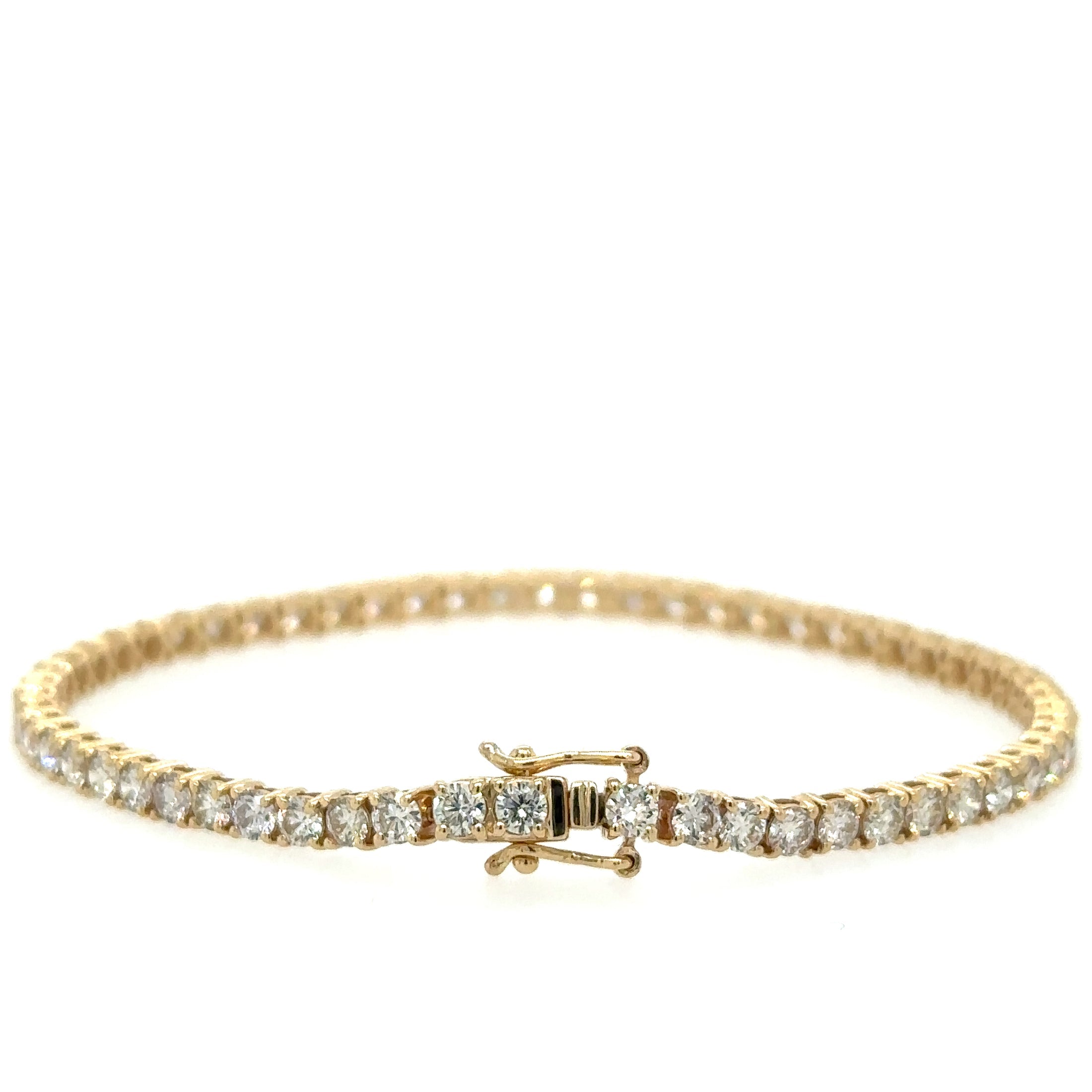 Pulsera Tennis de Diamante 4.93 CT. en Oro Amarillo de 14K