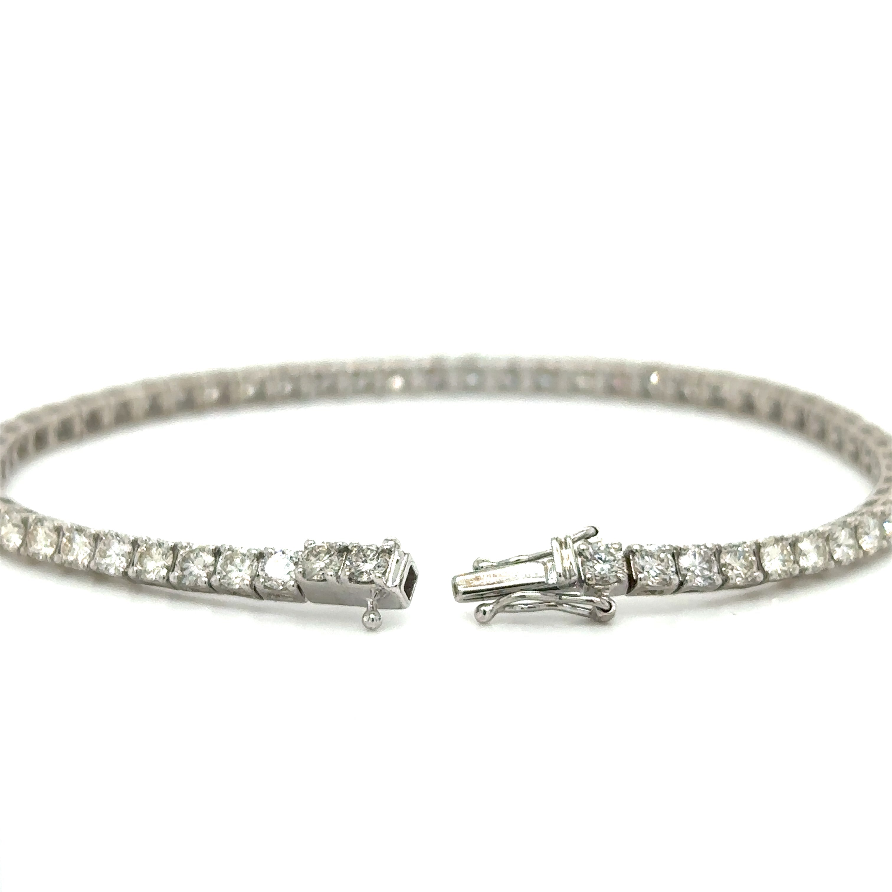 Pulsera De Tenis De Diamantes De 14K 4 Puntas 5.3 Ct.