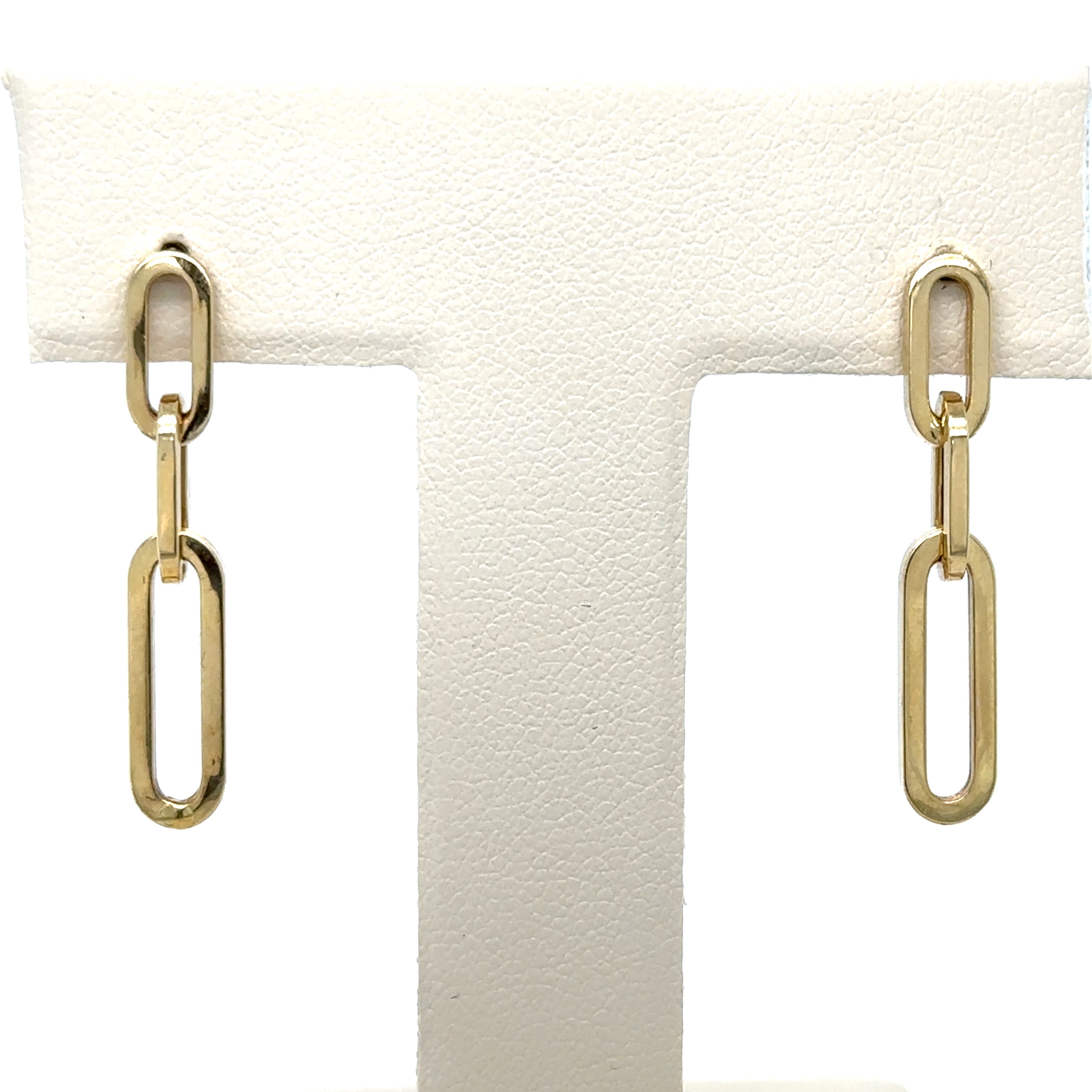 Aretes De Clip De Oro Amarillo De 14K