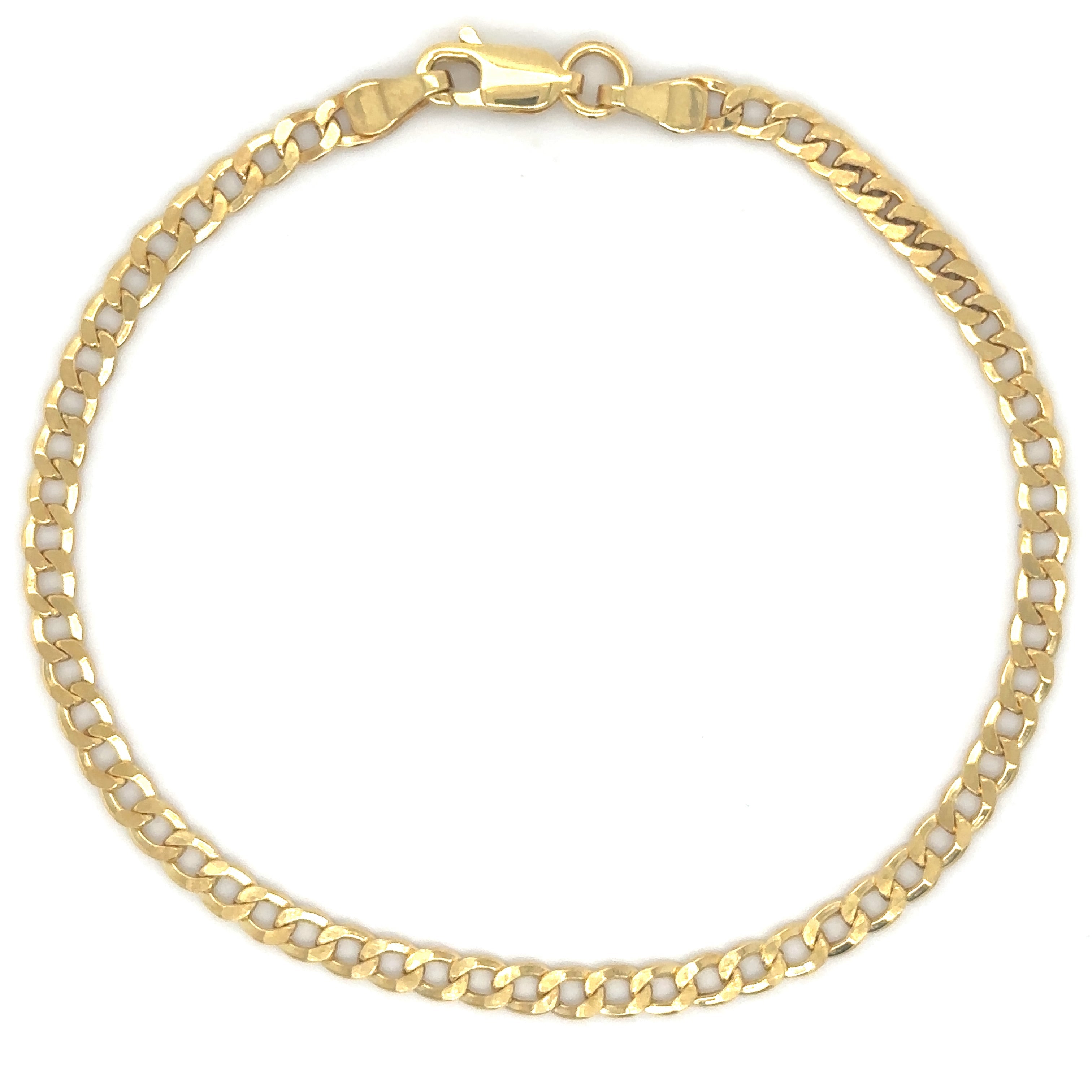 Pulsera Cubana De Oro Amarillo De 14Kt 7.5"