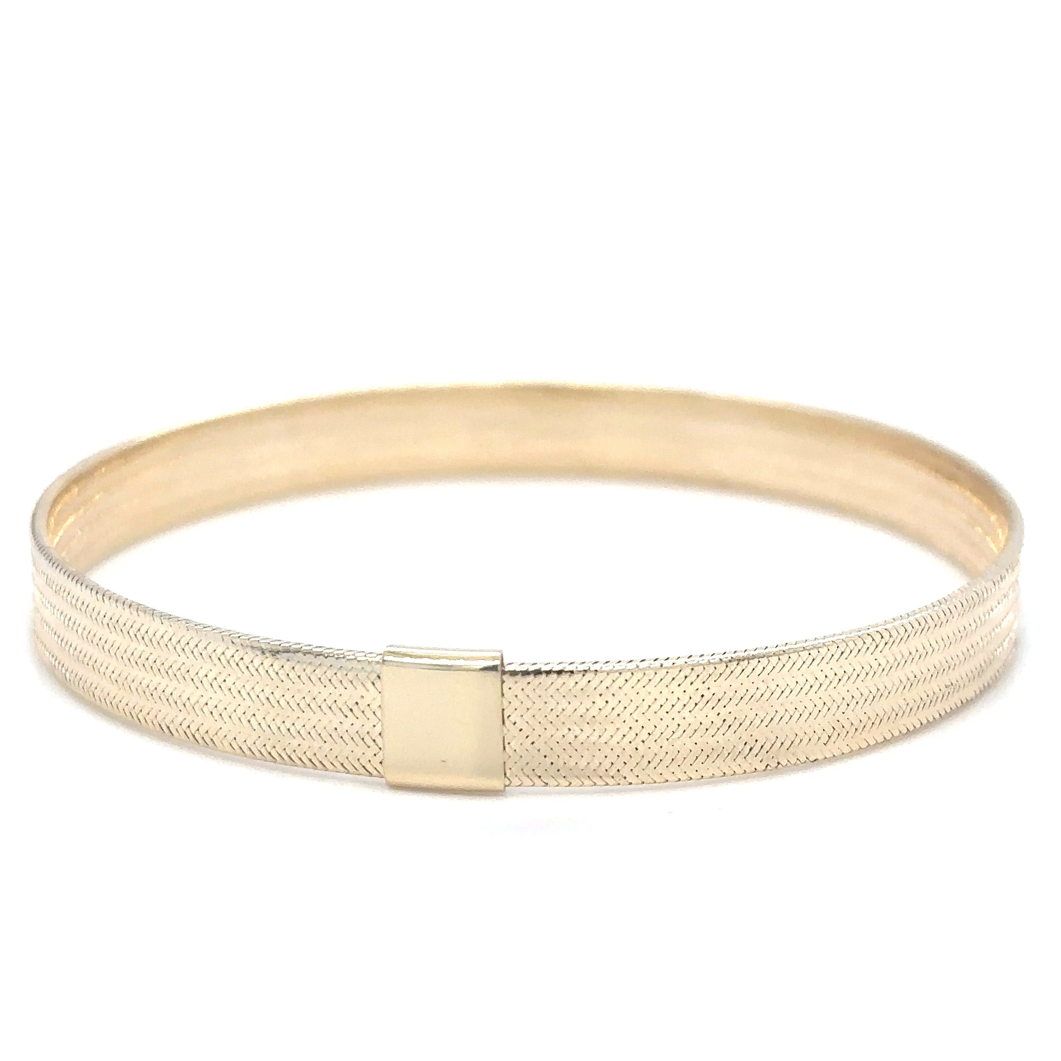 Brazalete Elástico De Oro Amarillo De 14K  1.80 G