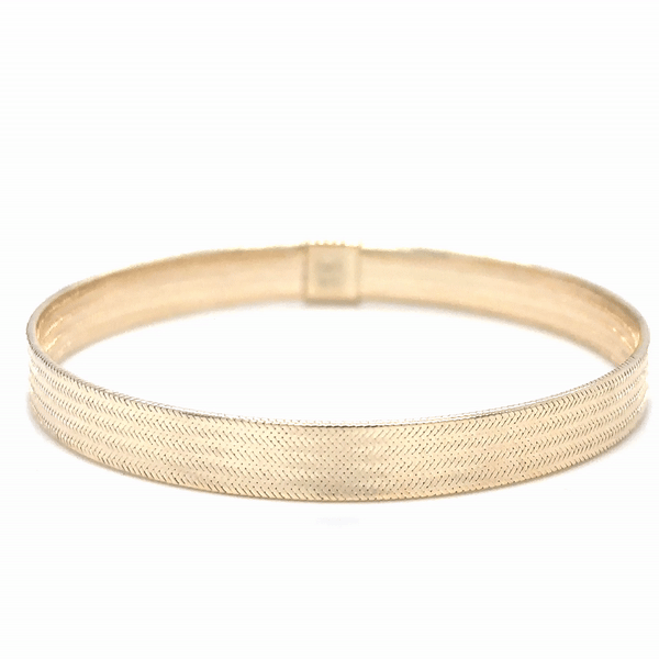 Brazalete Elástico De Oro Amarillo De 14K  1.80 G