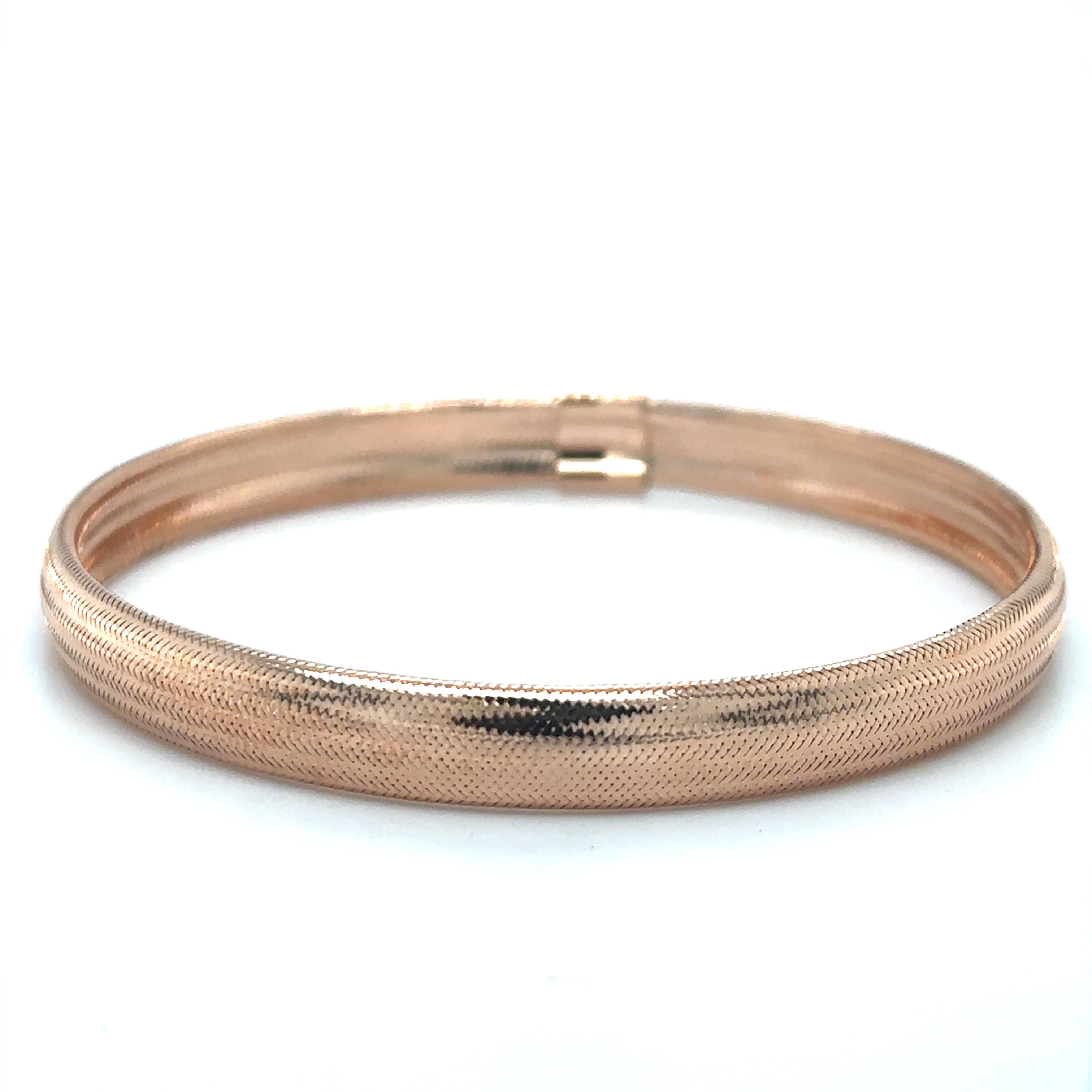 Pulsera Elástico De Oro Rosa De 14K