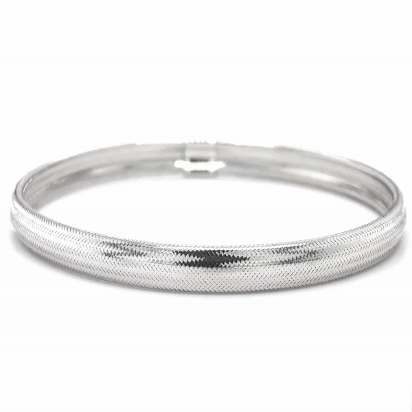 Brazalete Elástico De Oro Blanco De 14K  1.65 G
