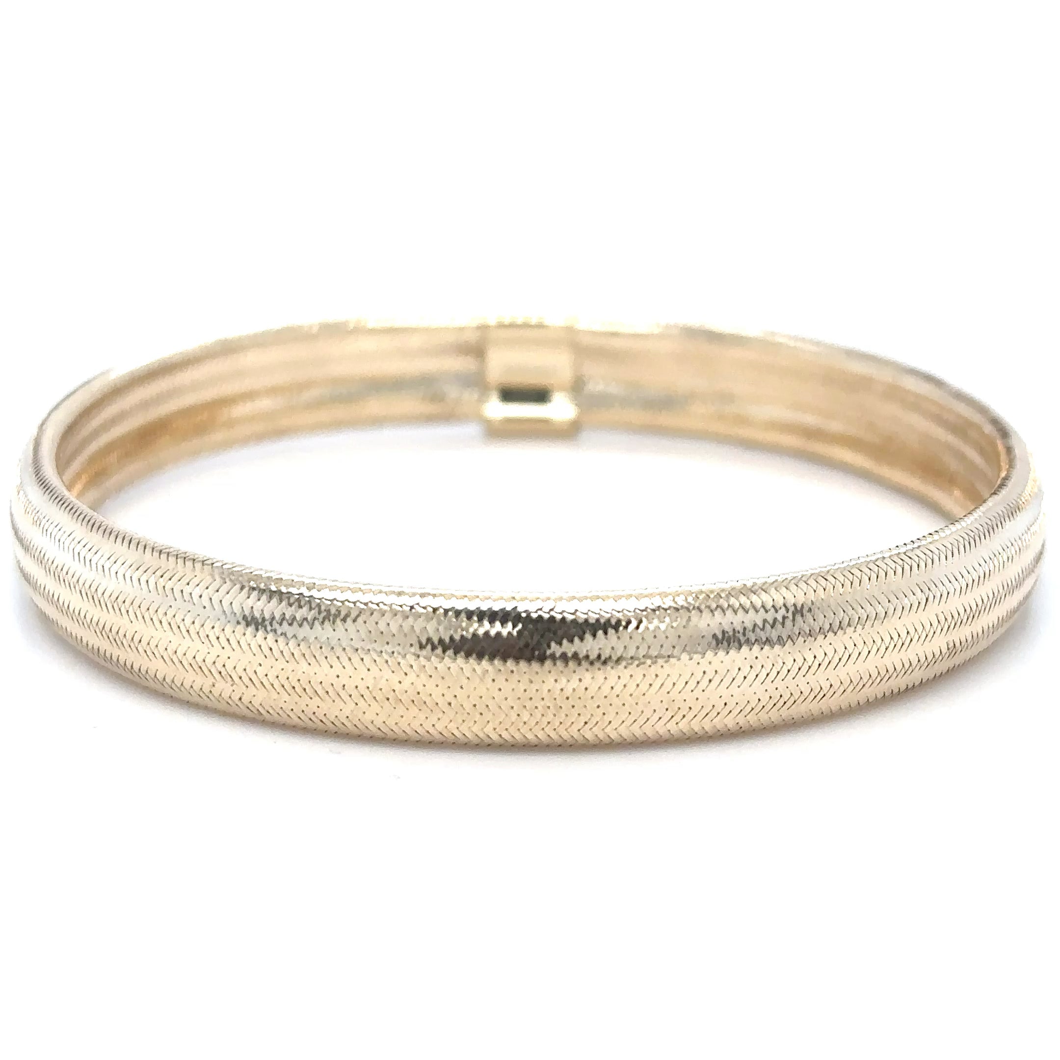Brazalete Elástico De Oro Amarillo De 14K  2.55 G