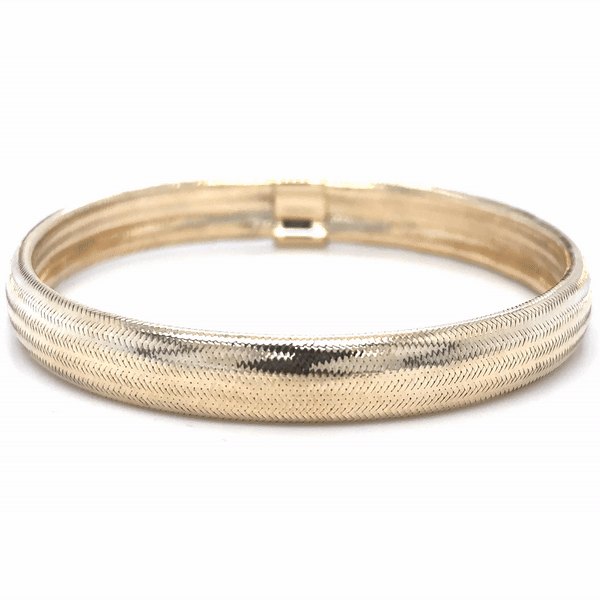 Brazalete Elástico De Oro Amarillo De 14K  2.55 G