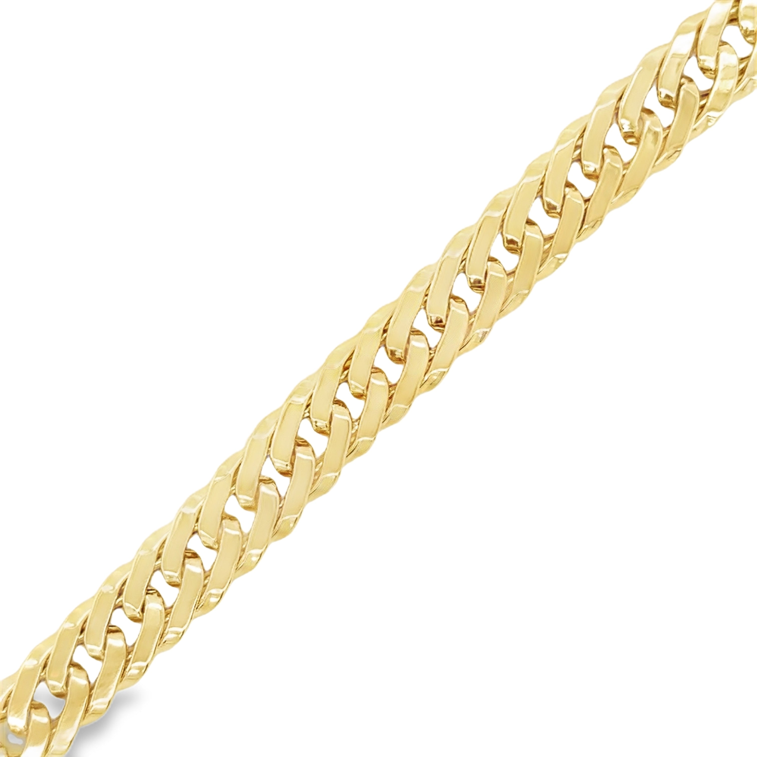 Pulsera Cubana De Oro Amarillo De 14Kt 7"