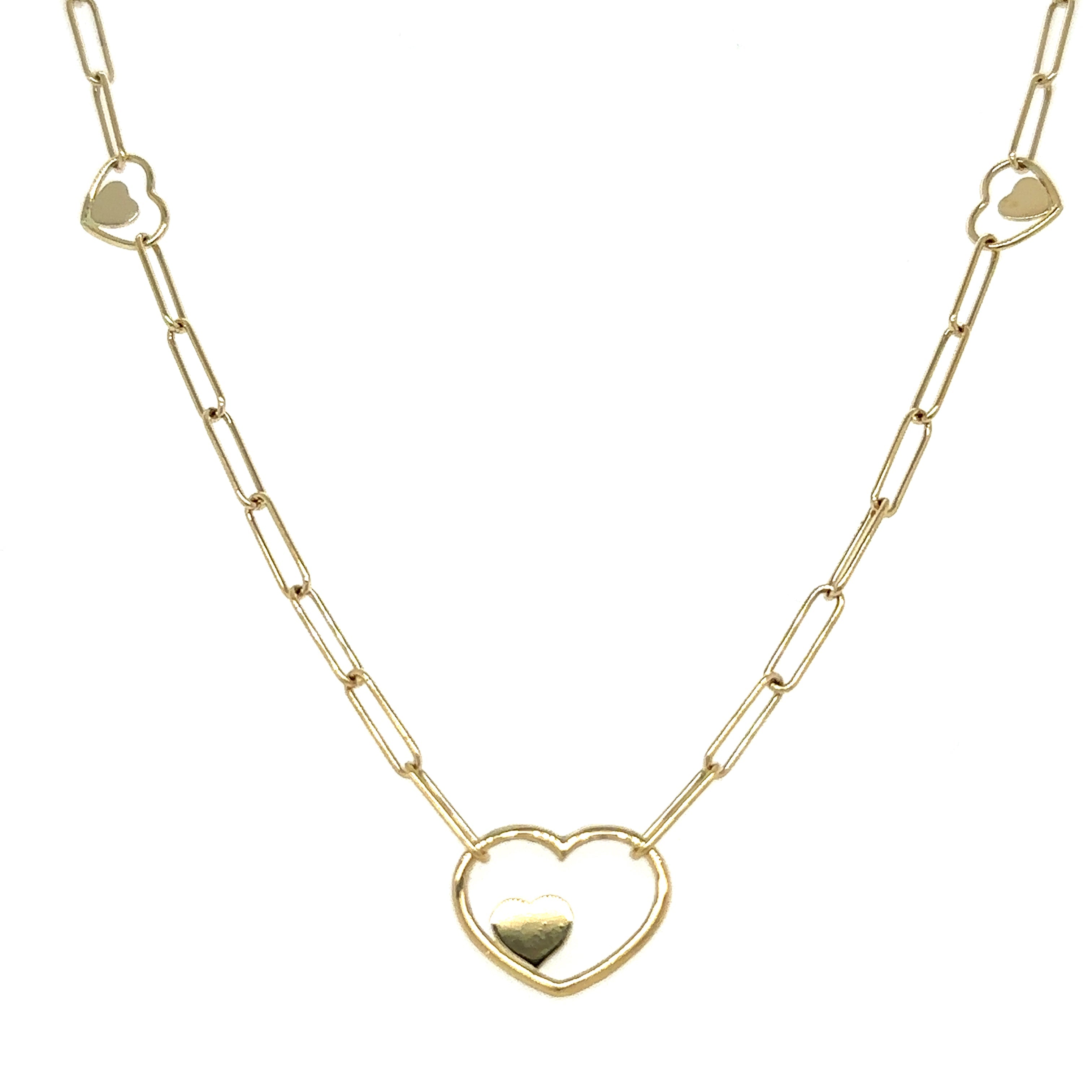 Collar De Corazón Con Clip