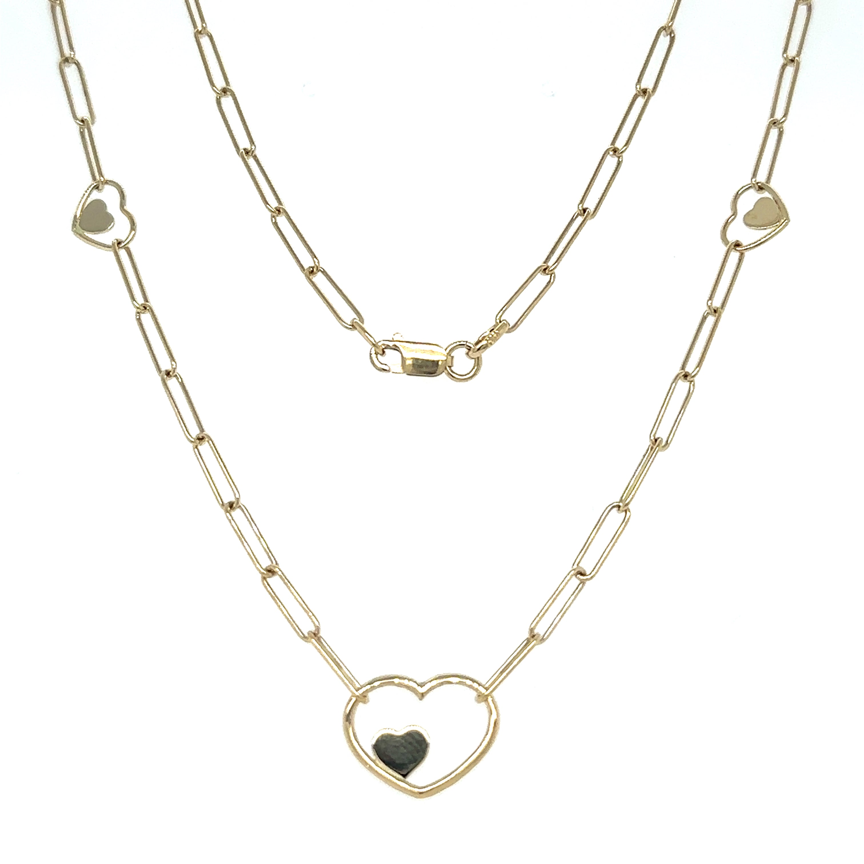 Collar De Corazón Con Clip
