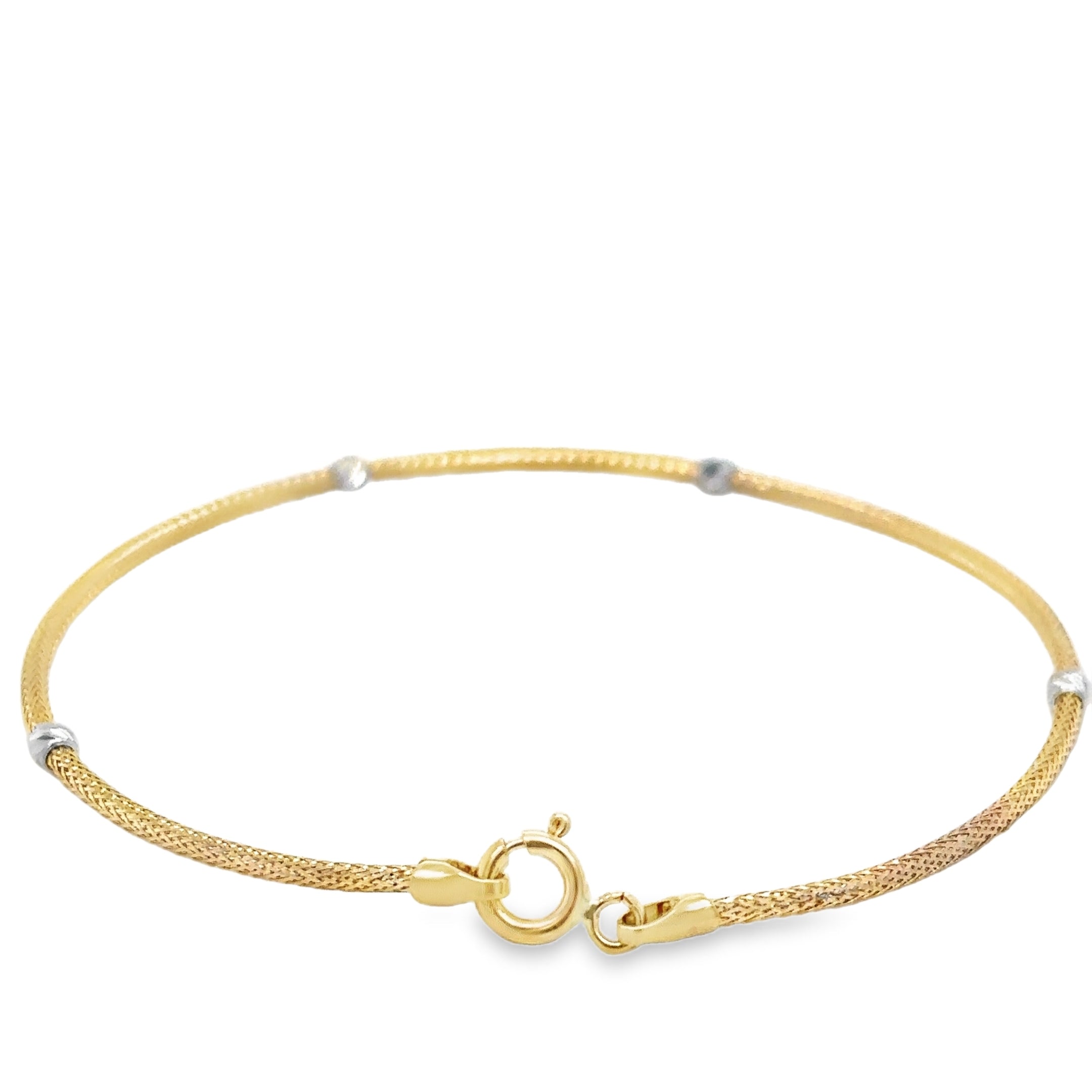 Pulsera Elástica De Oro Amarillo De 14Kt  1.15 G