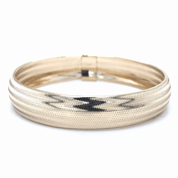 Brazalete Elástico De Oro Amarillo De 14K  3.15 G